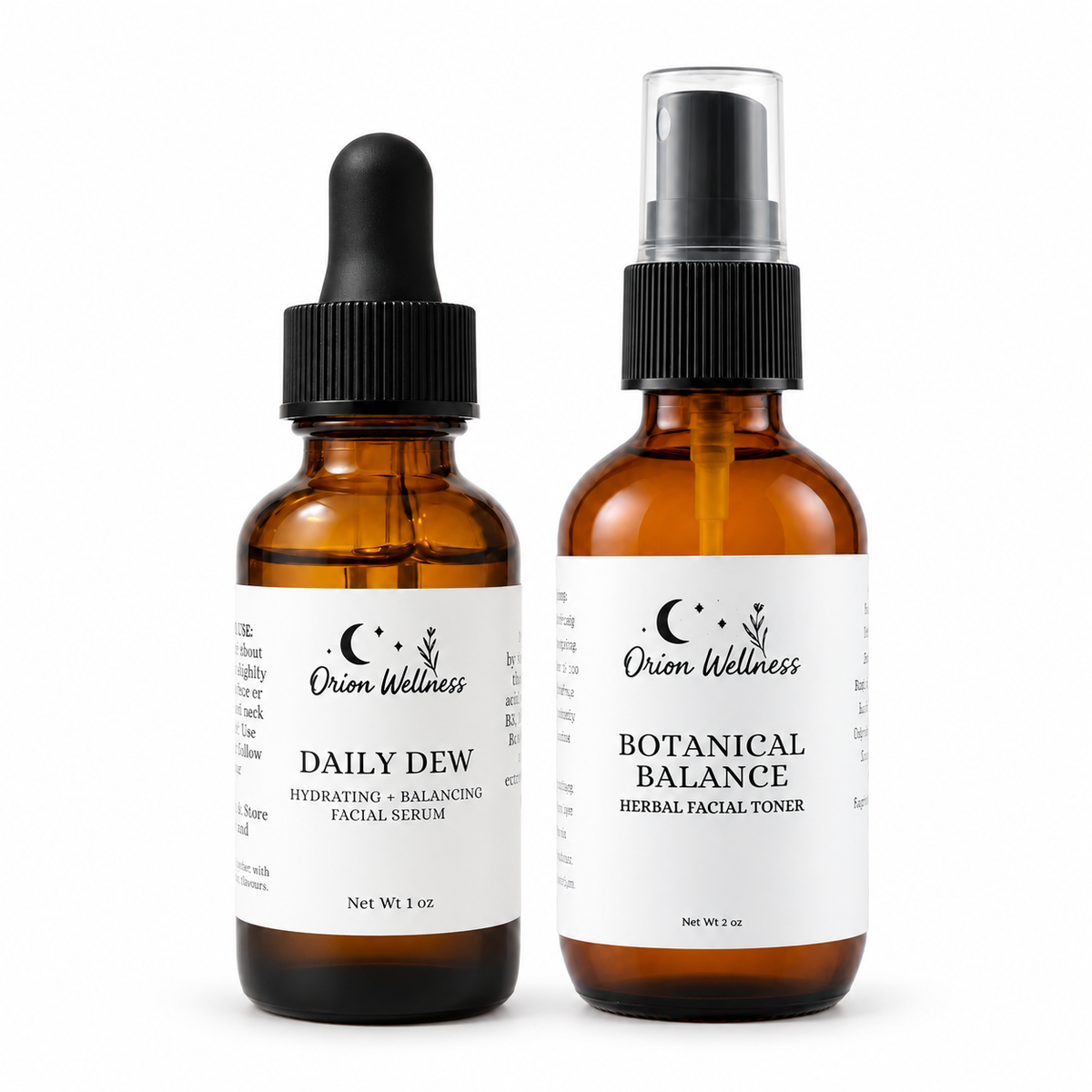 Hydrate + Balance Facial Duo by Orion Wellness on a white background