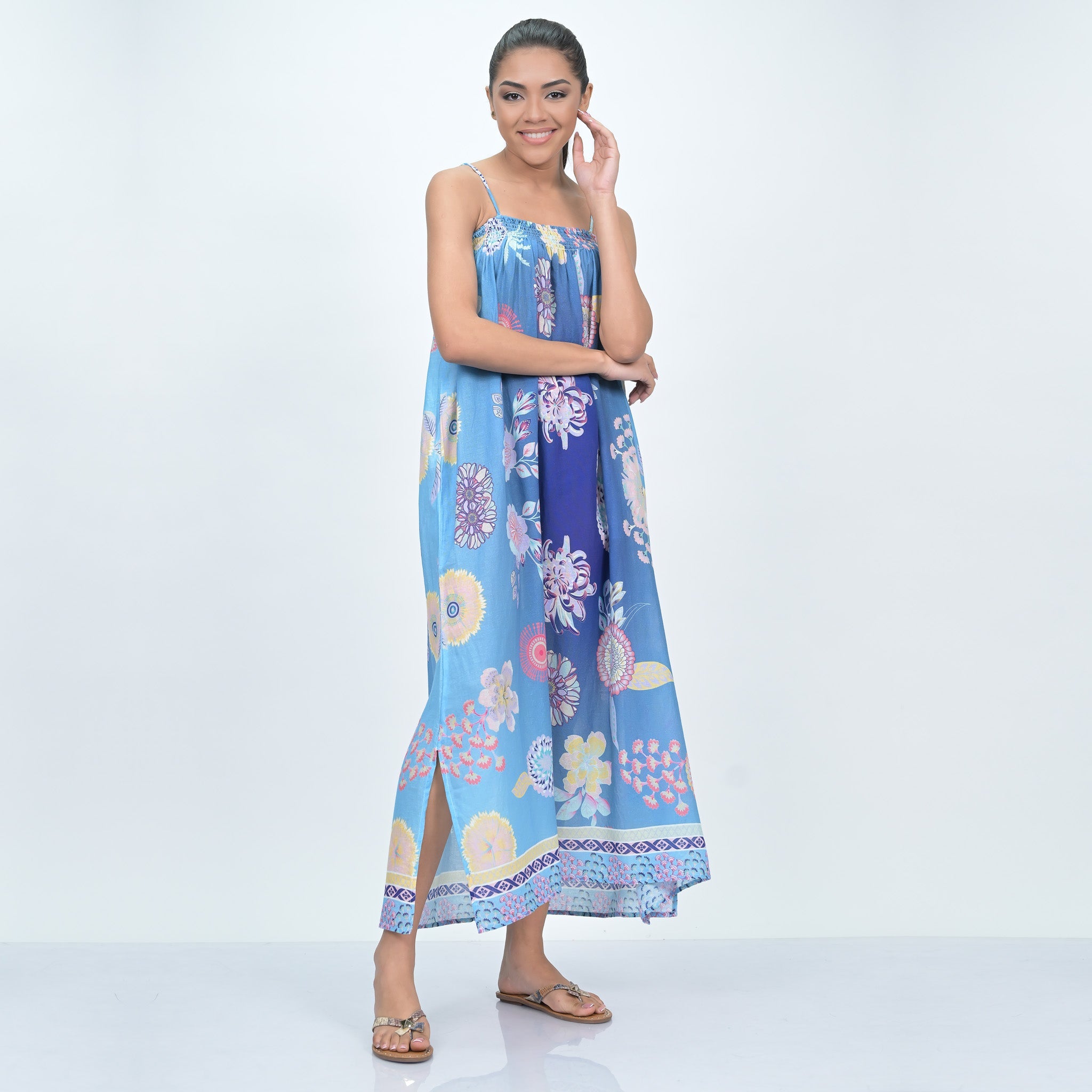 EQUATORIAL SWIM COVER UP - NAVY BLUE