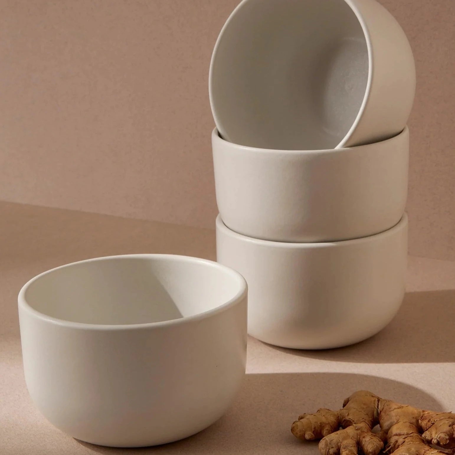 S/4 Tunisian Bowl - Matte White