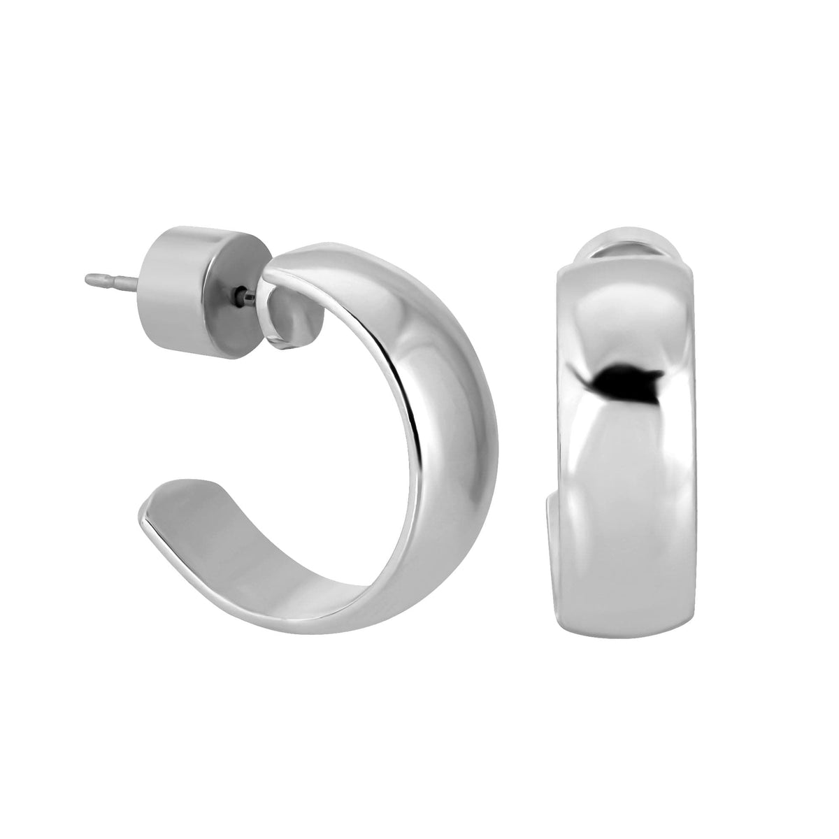Mini Domed Hoops silver hoop earrings perfect for everyday style