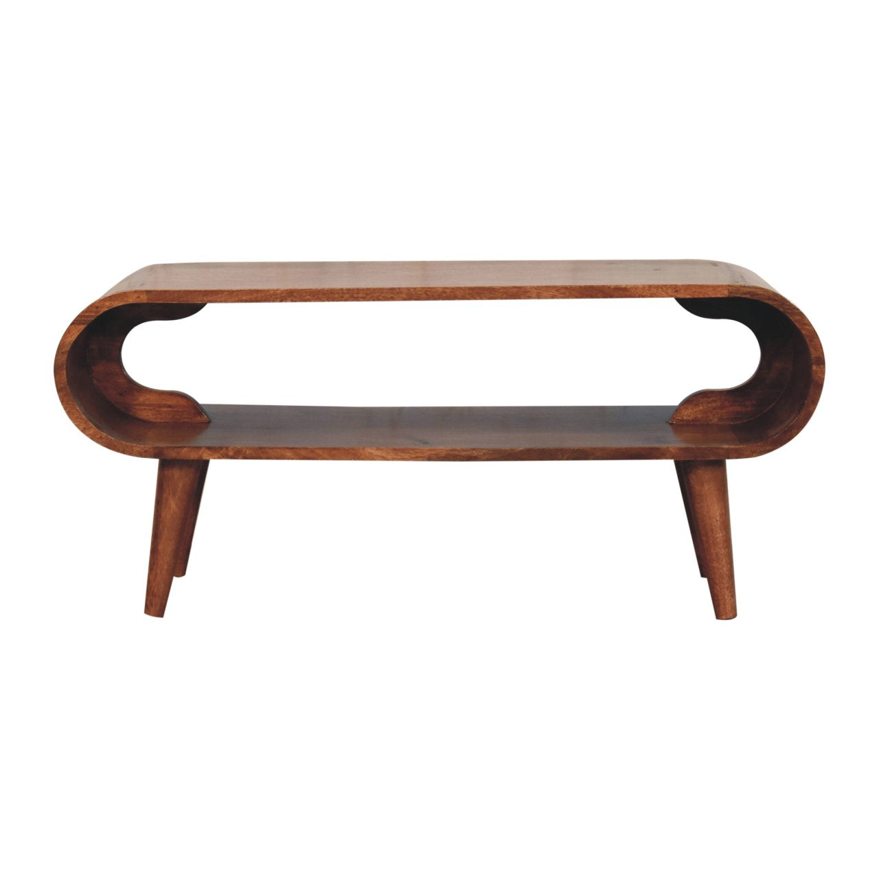 Solid Wood Amaya Nordic Style Honey Caramel Coffee Table