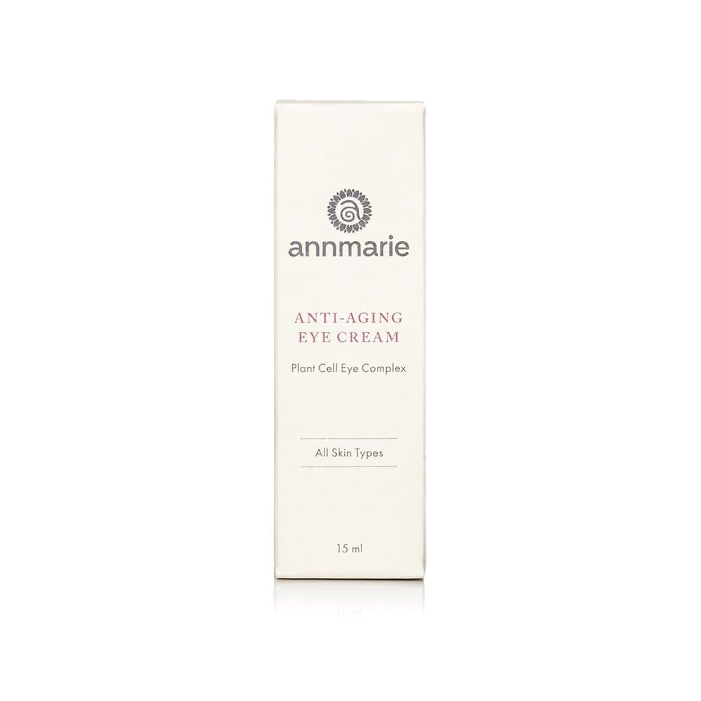 Anti-Aging Eye Cream product box with plant cell eye complex for all skin types, 15 ml.