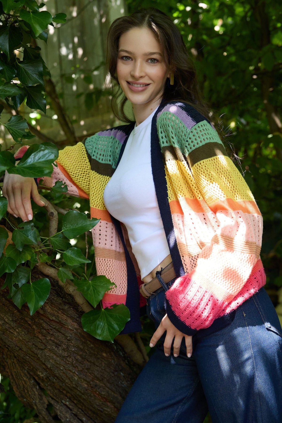 Rainbow Crochet Cardigan - Multi