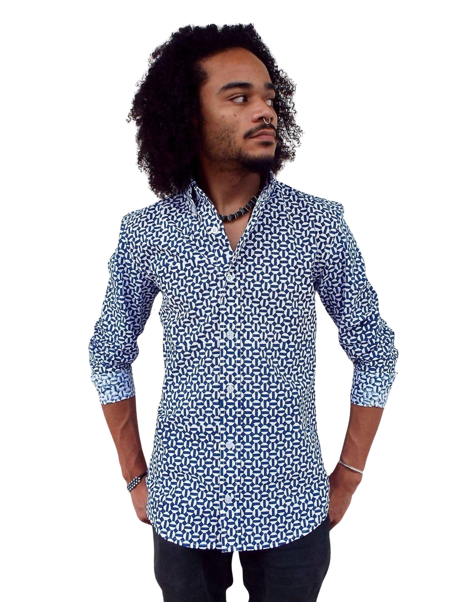 Hex Flex Organic Cotton Men's Button Down Shirt - Passion Lilie