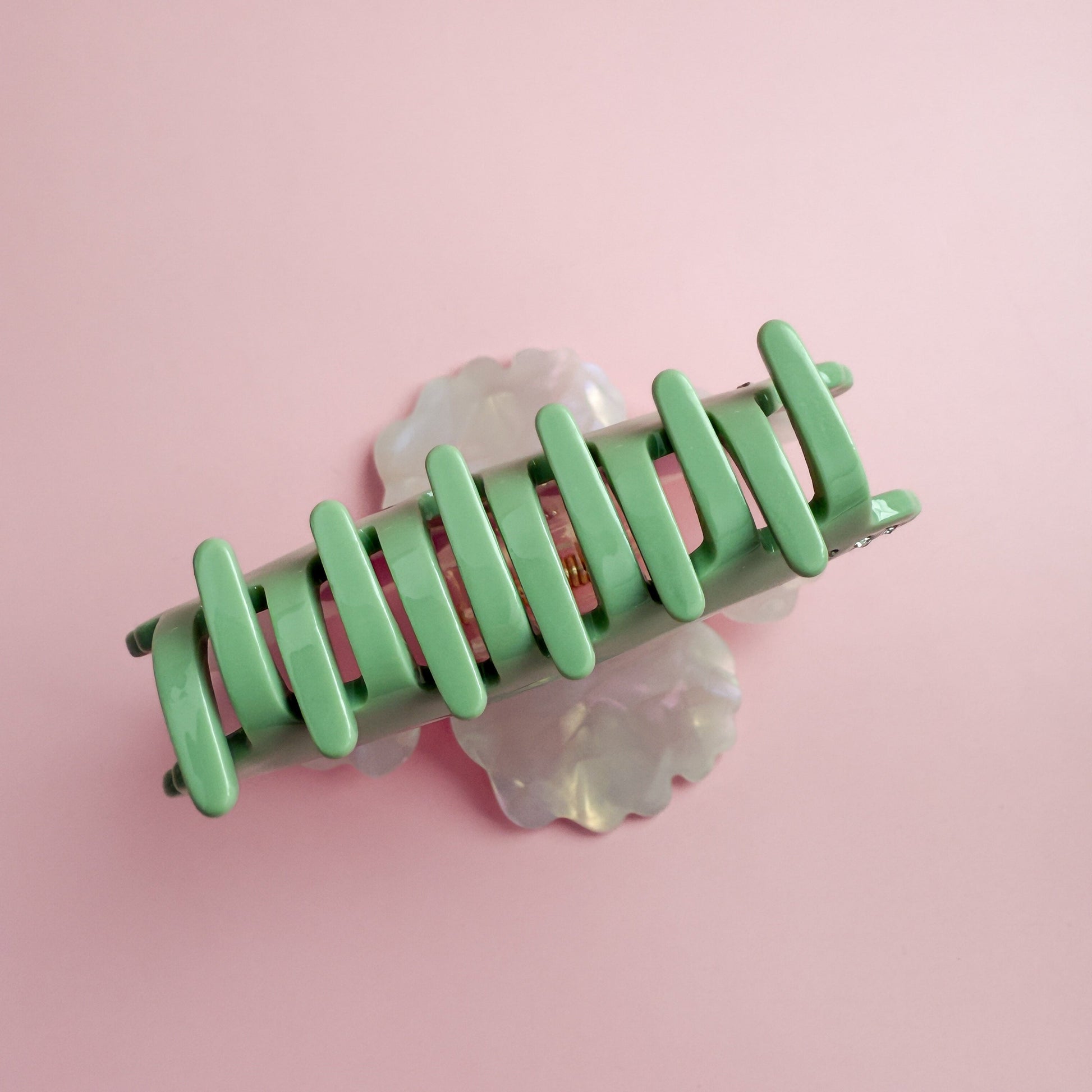 Abstract Tropical Orchid hair claw from my fantasy summer Island to you.