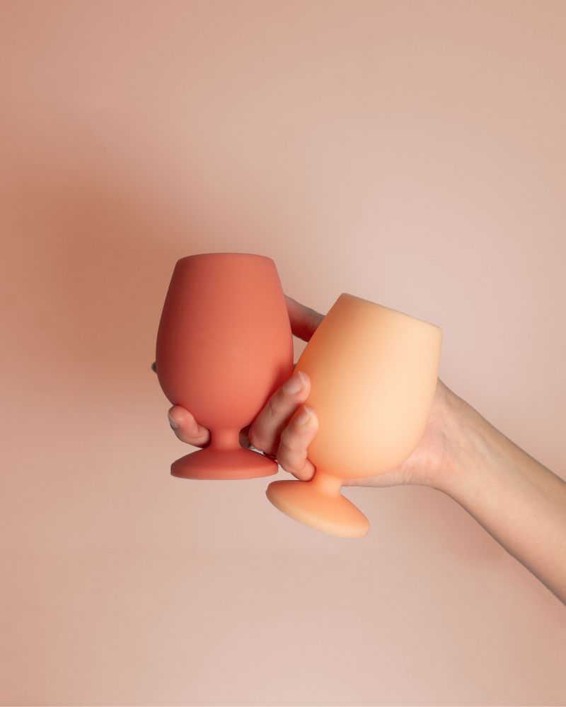 terre | stemm | silicone unbreakable wine glasses - porter green | style + sustainability