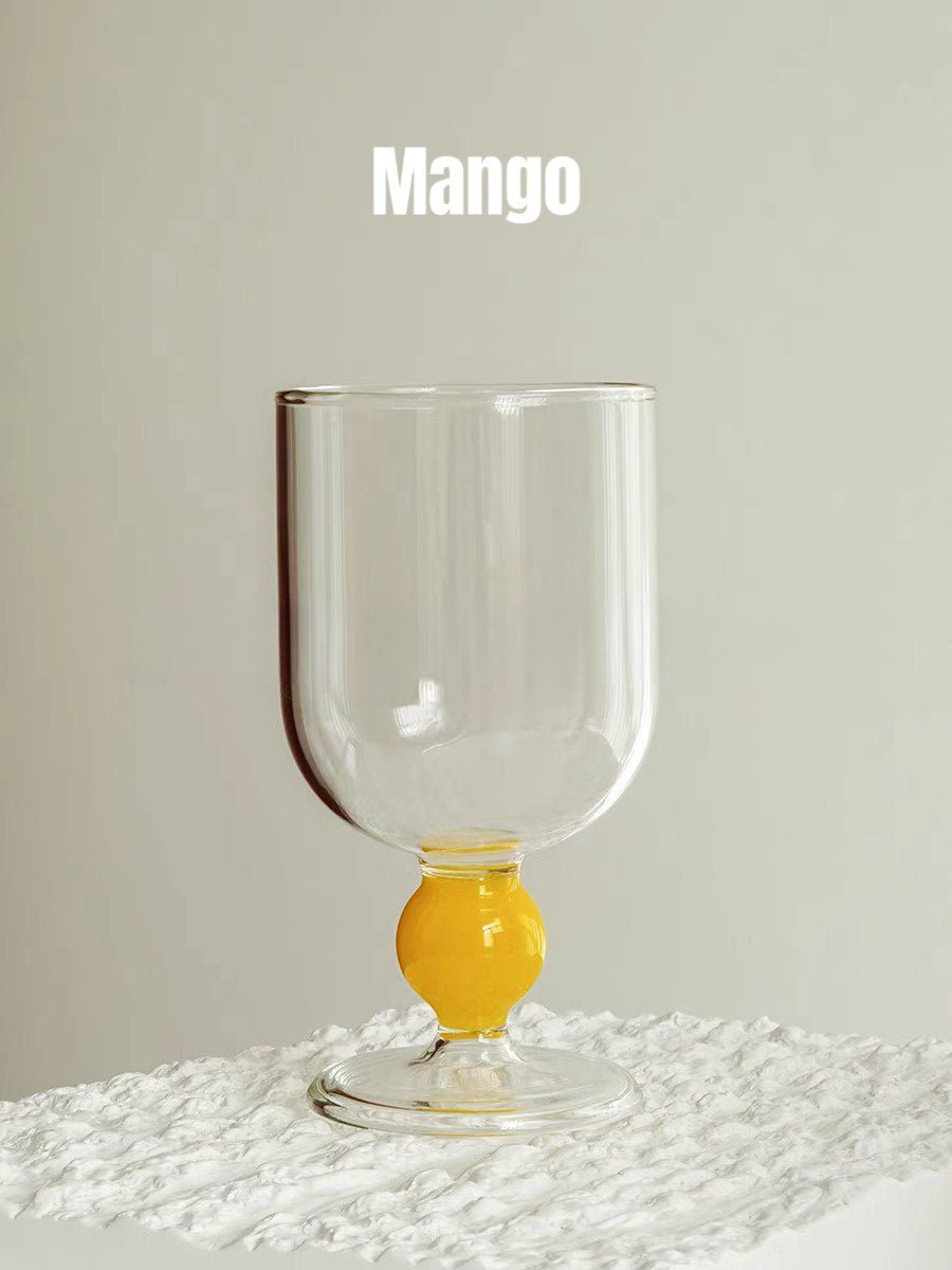 Gumballs Wine Glass - Eclectic Whimsical Coloured Cocktail Glasses - Stemware - Gumballs Wine Glass - Mango - INSPECIAL HOME