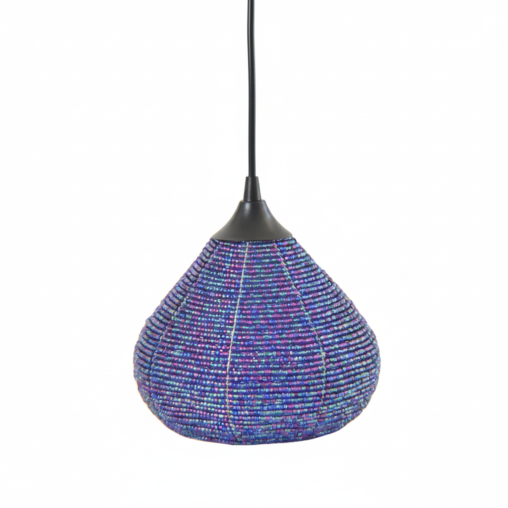 LeGourde Blue Pendant Light - White Background Hero Shot