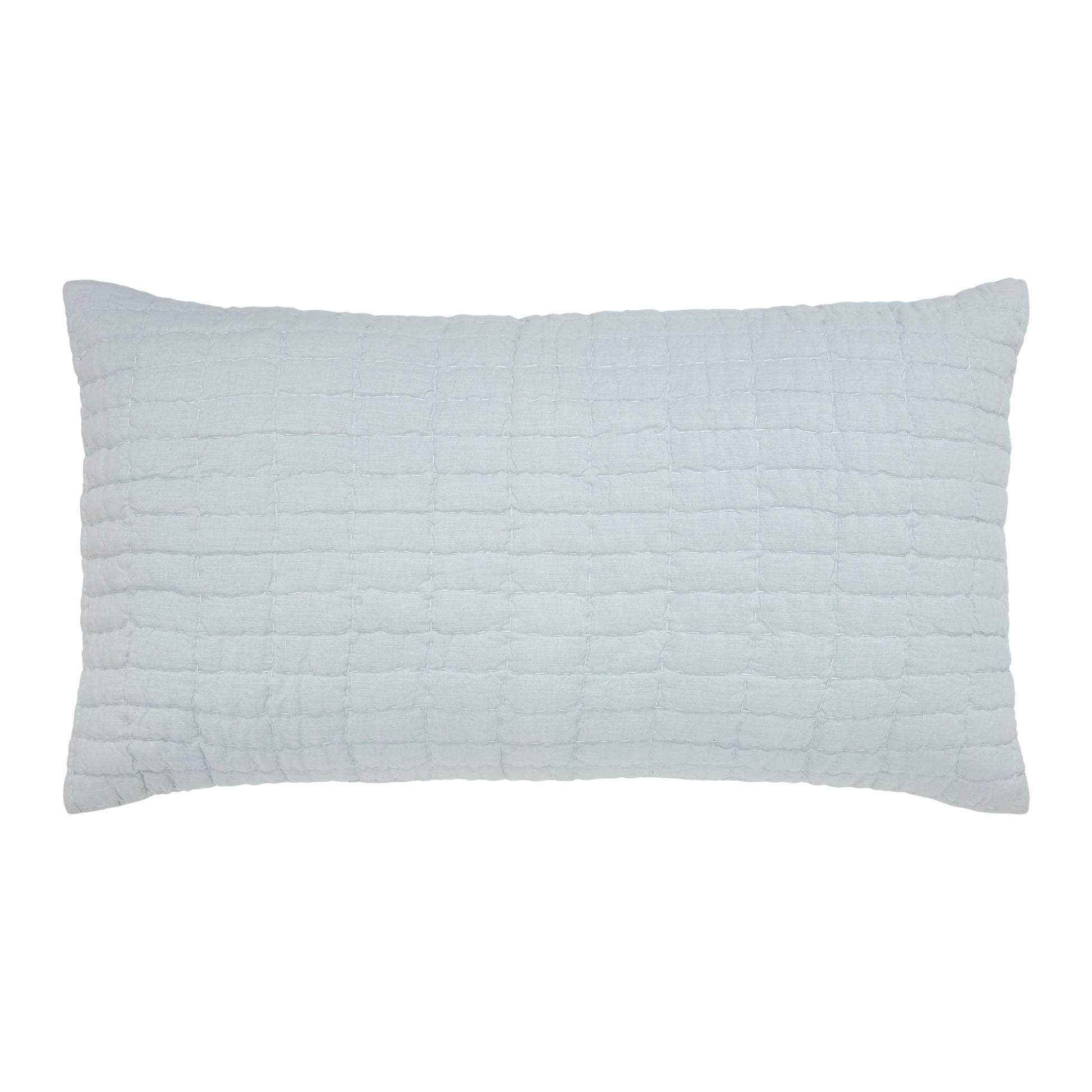 KS-373-2036_1|Soothing light blue lightweight quilt featuring a subtle grid pattern, ideal for calm, refreshing bedroom decor.