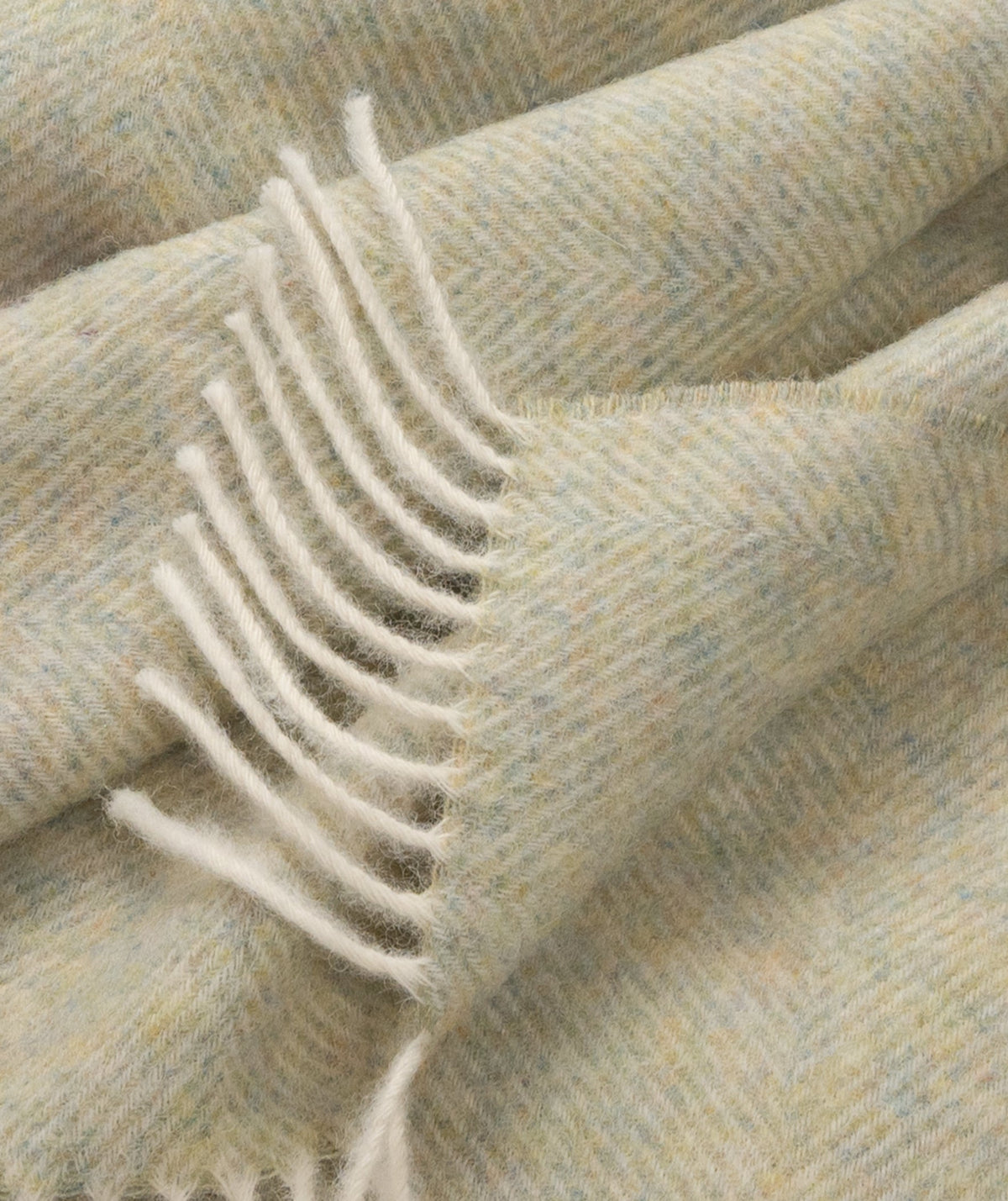 Southampton Home Shetland Lambswool Herringbone Throw – Meadow | Woven in England-Throws and Blankets-[bar code]-Prince of Scots