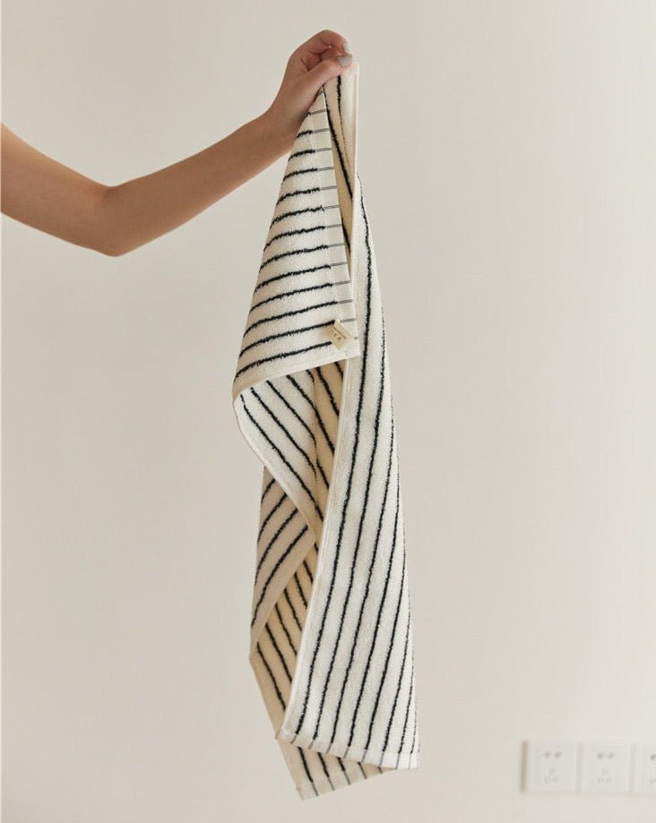 Retro Style 100% ORGANIC Combed Cotton Striped Bath Towel - Retro Style 100% Combed Cotton Bath Towel - Towel - INSPECIAL HOME