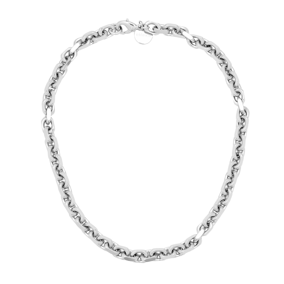 Silver chain necklace from Gianni Necklace collection, stylish and sleek jewelry piece