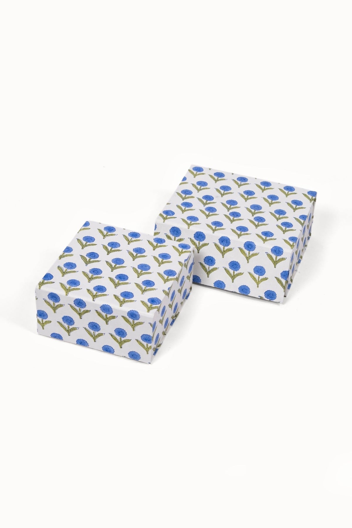 Blue Aster decorative storage boxes closed