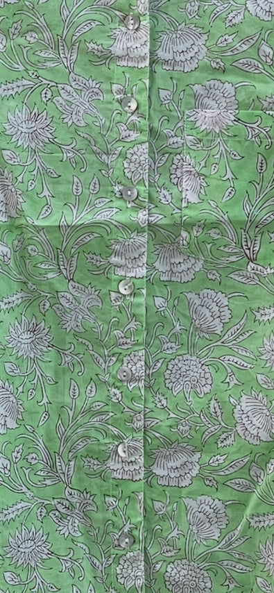 Good Boyfriend Shirt Floral Escape Honeydew/Pinecone 2 - Close up