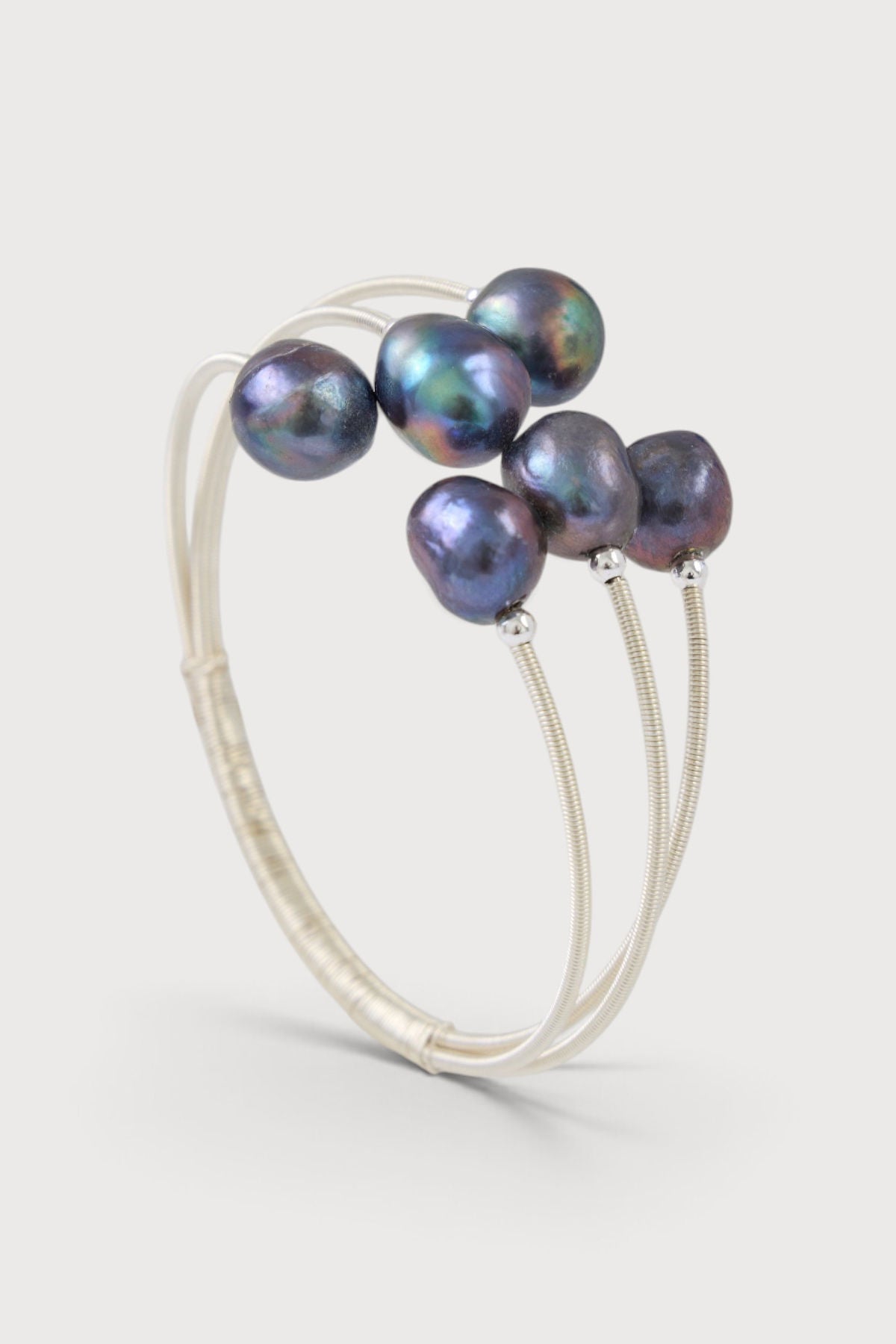 Cluster Beaded Bracelet - Silver