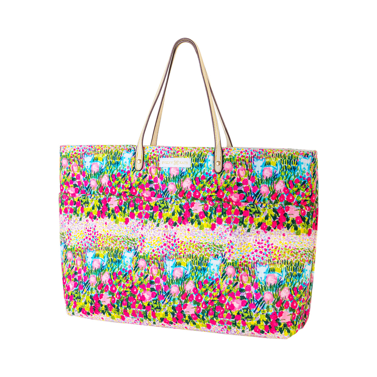 Westie Original Canvas Tote with Leather Straps