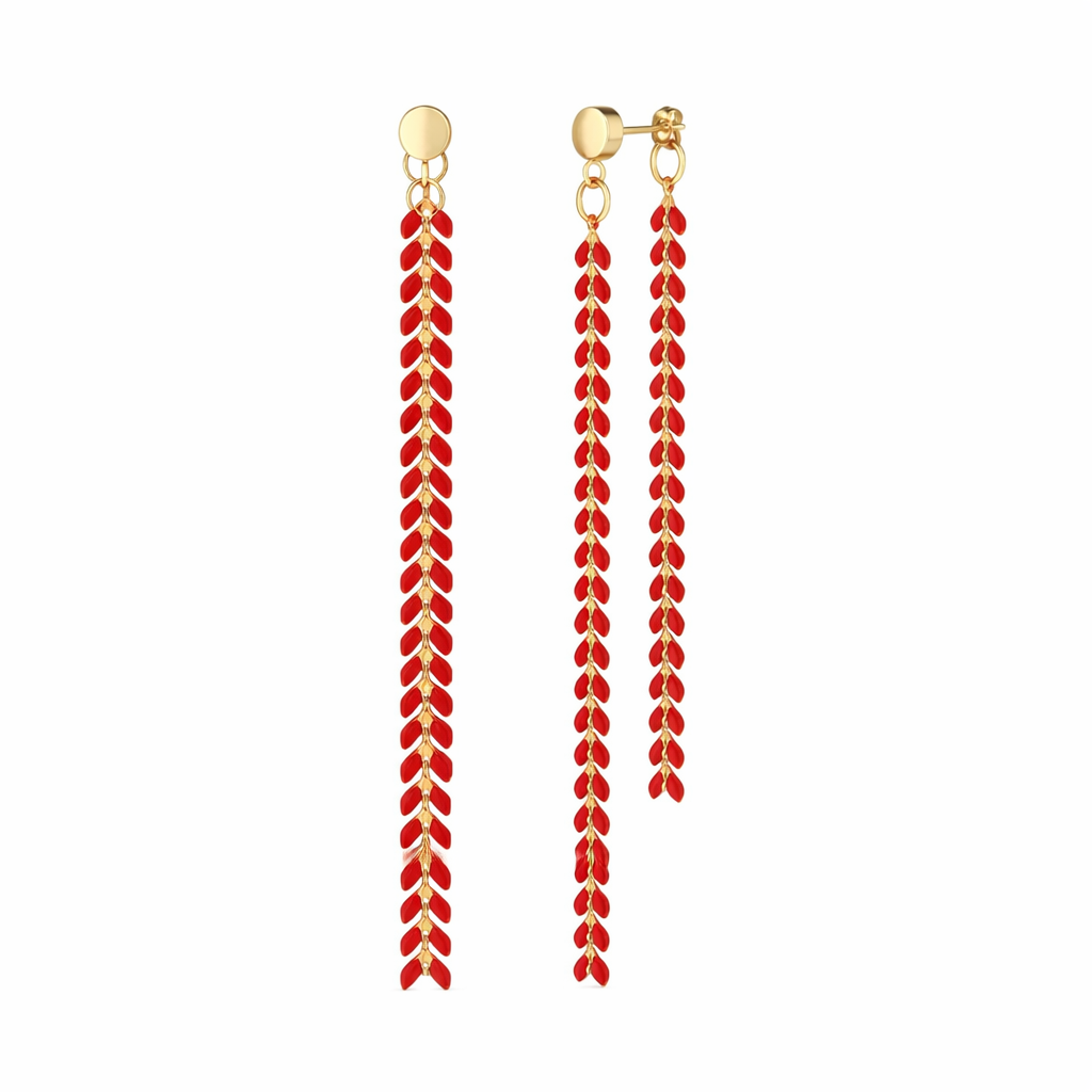 Elegante Red Earrings