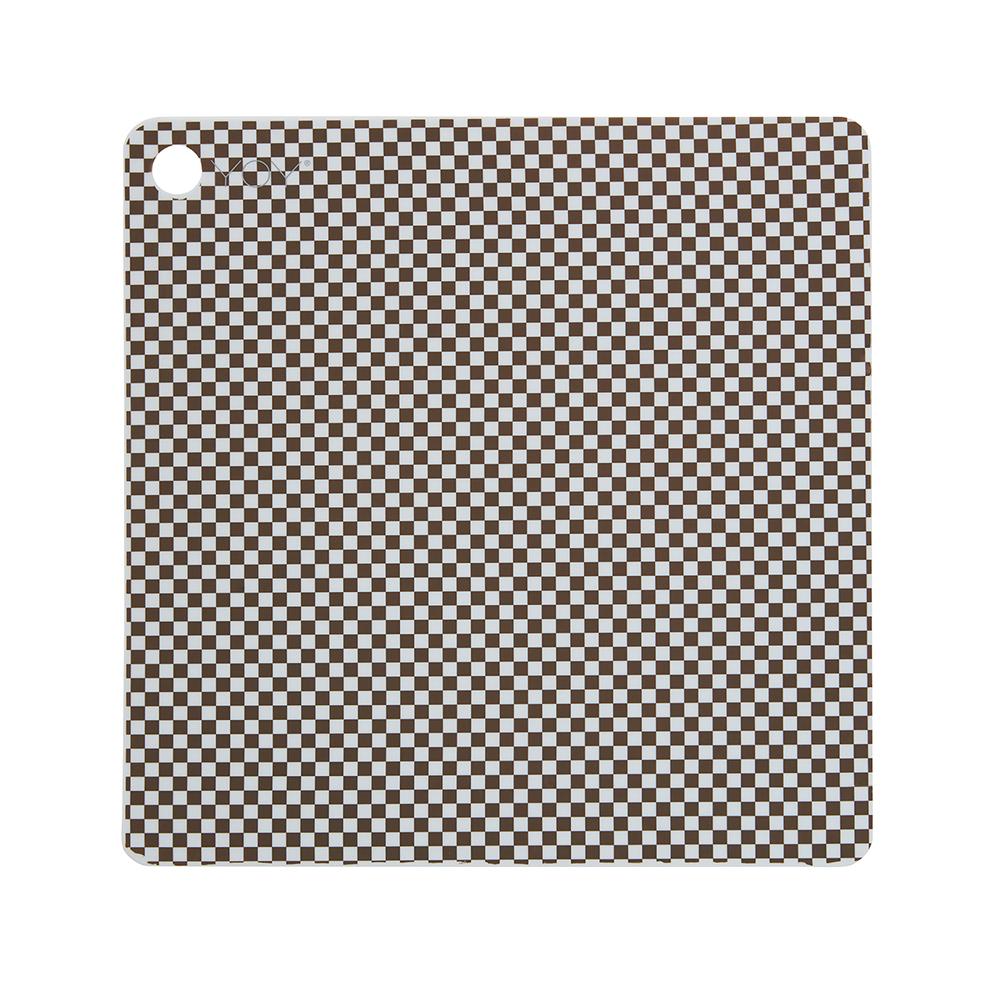Placemat Checker Pack Of 2 Dusty Blue Choko 1