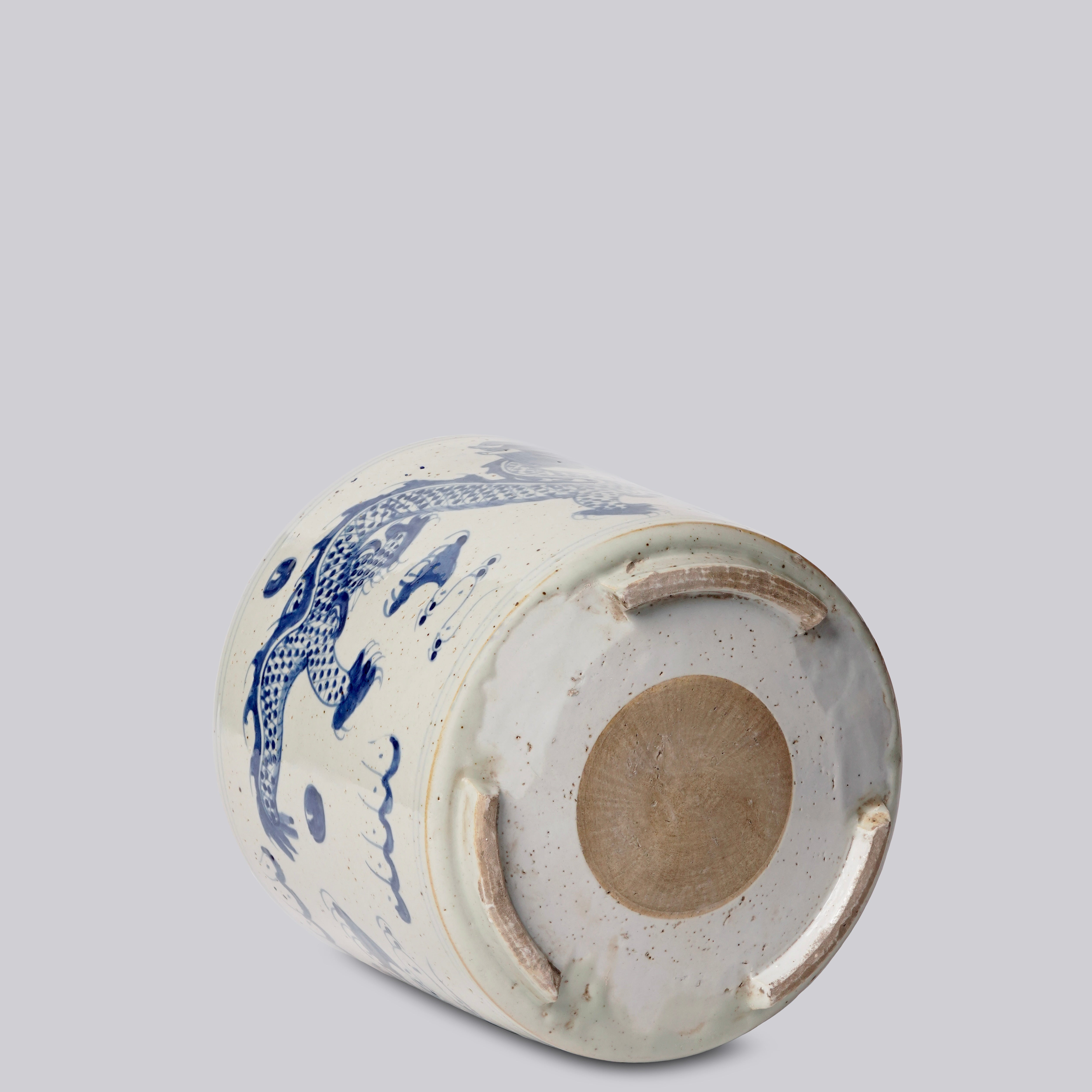 Cobalt Guild Porcelain Dragon Footed Cachepot - Thumbnail 5