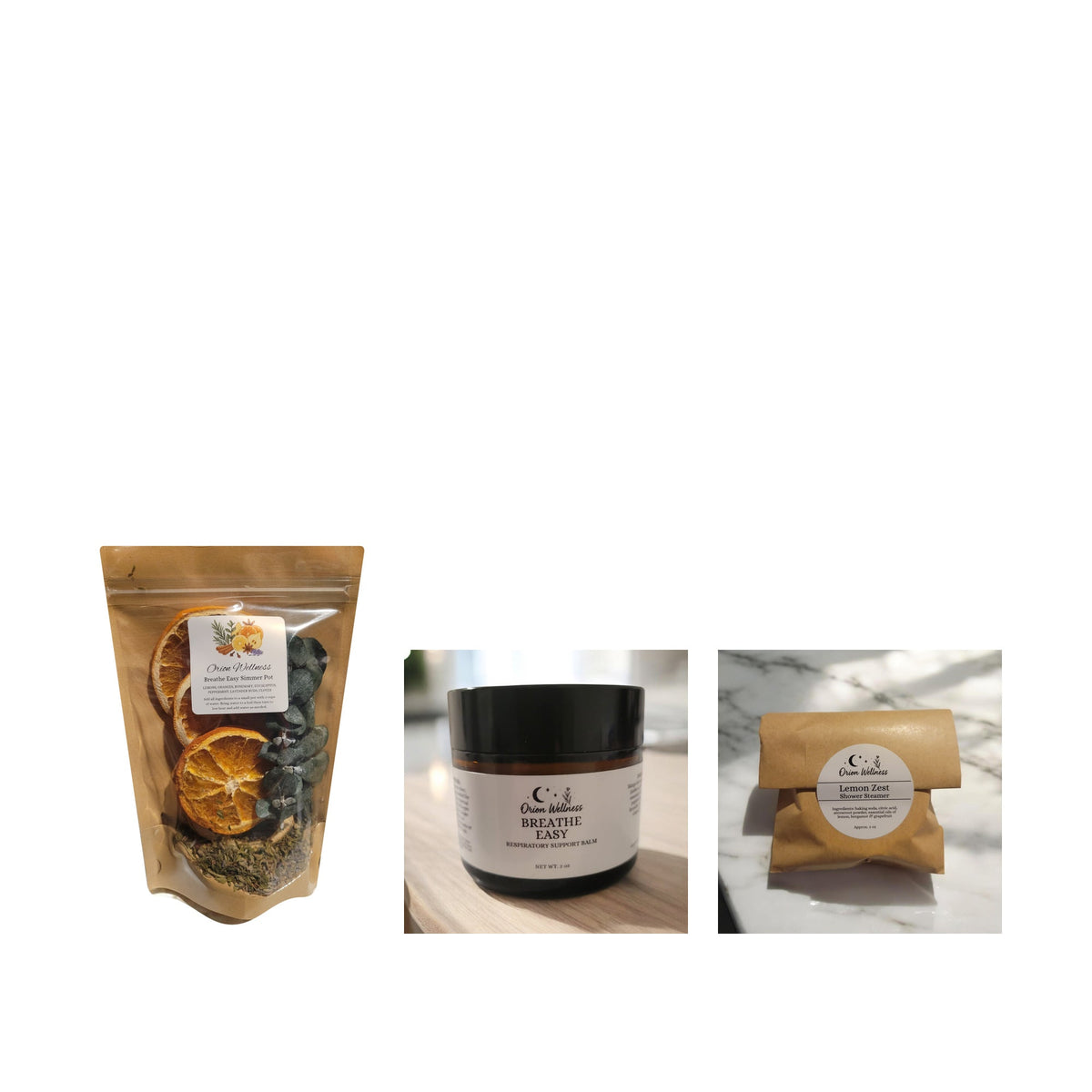 Breathe Easy Mini Ritual bundle by Orion Wellness on white