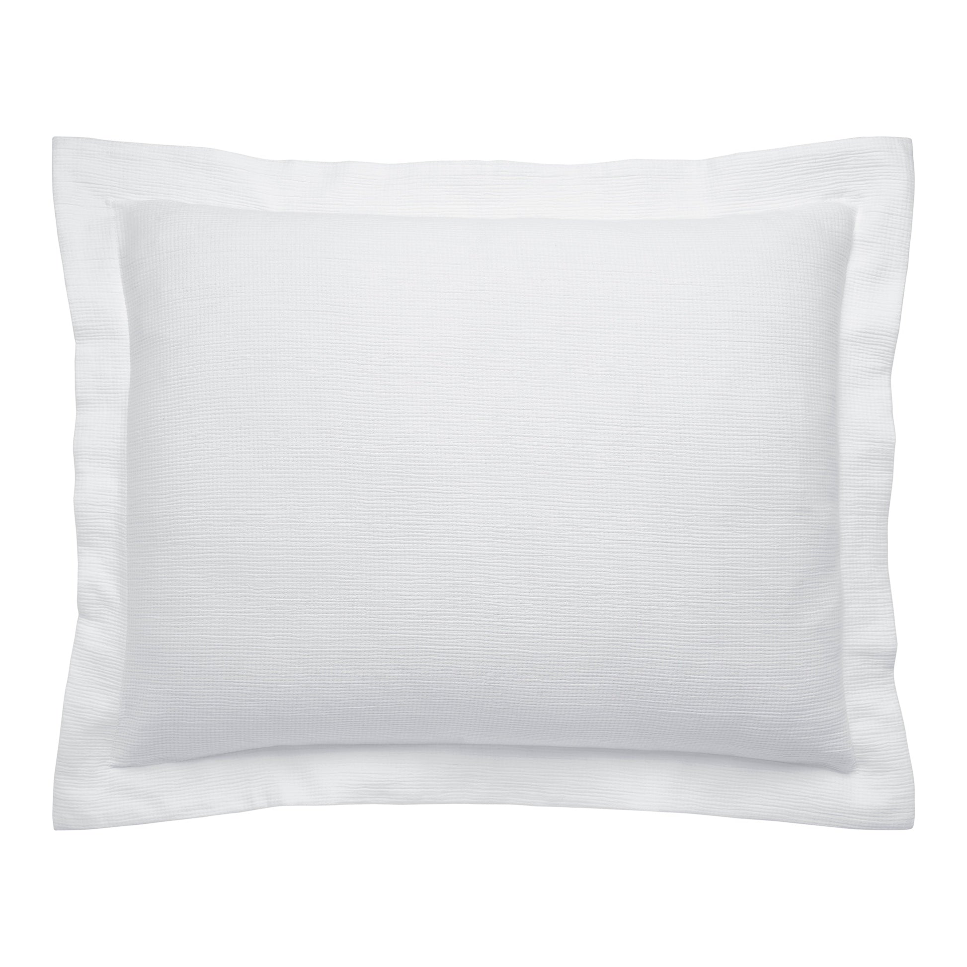 SS-067-2026_1|Crisp white waffle weave duvet cover set, offering modern texture and breathable comfort for a stylish bedroom upgrade.