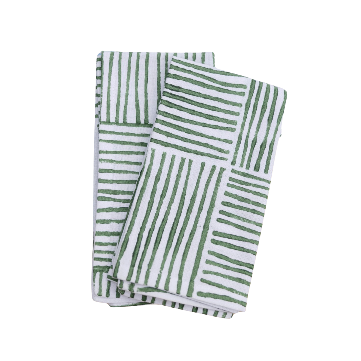 Organic Napkins (set of 4) - Stripe, Sage