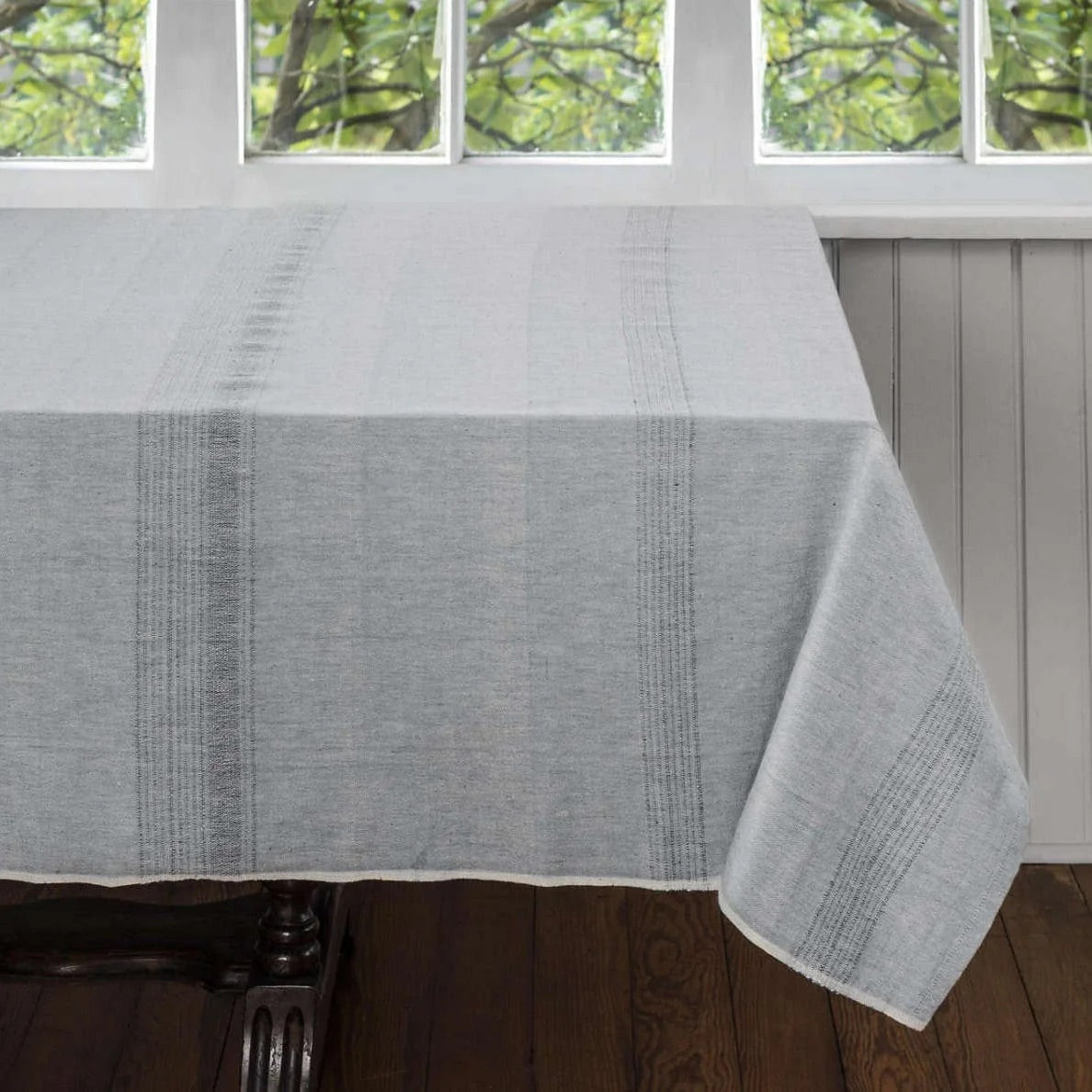 Handwoven Cotton Tablecloth | Raised Weave | Fair Trade | ECOLOOM