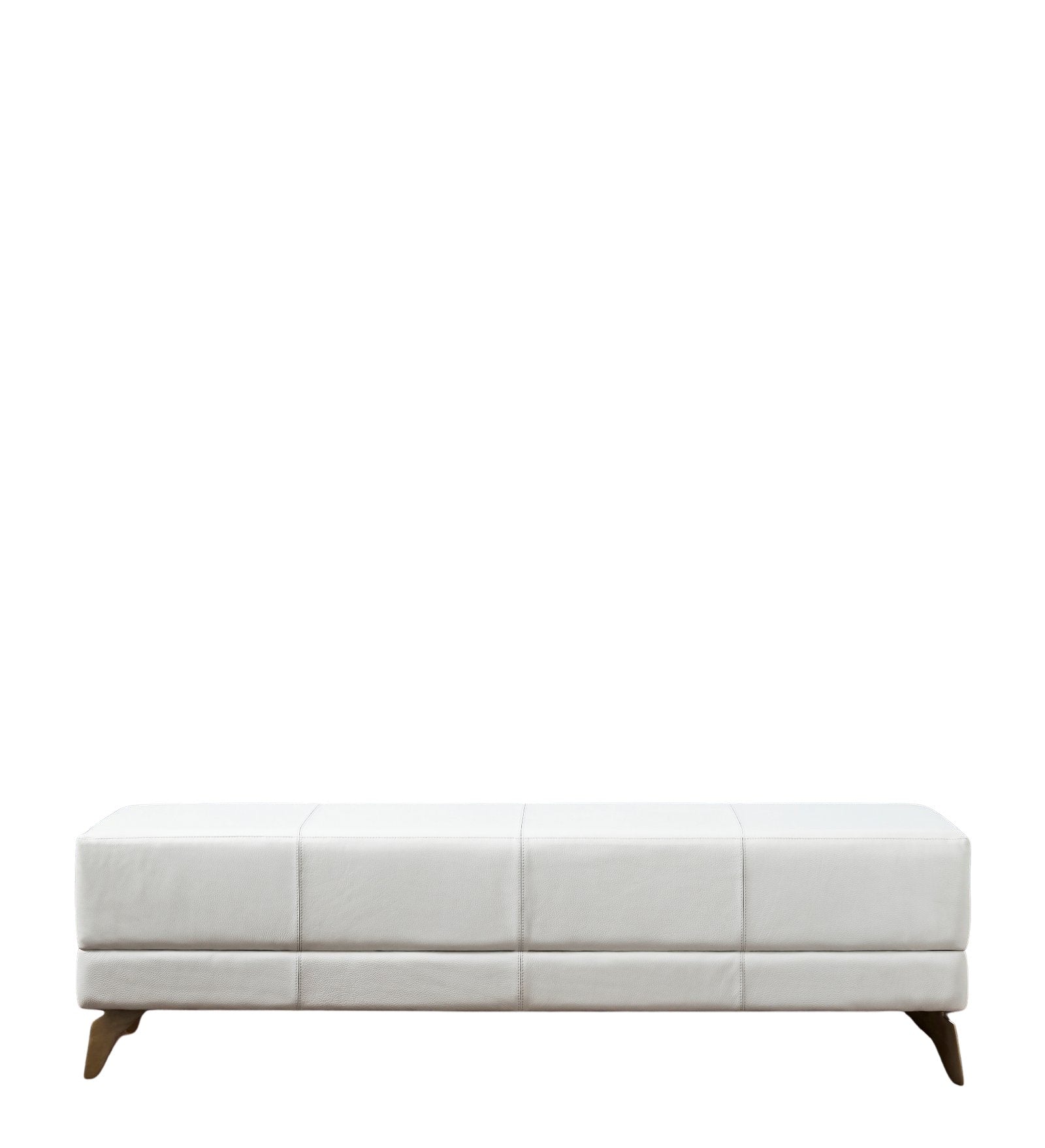 FN-5201-601618_8|Ultra close-up of premium white genuine leather upholstery with meticulous vertical and horizontal stitching details.
