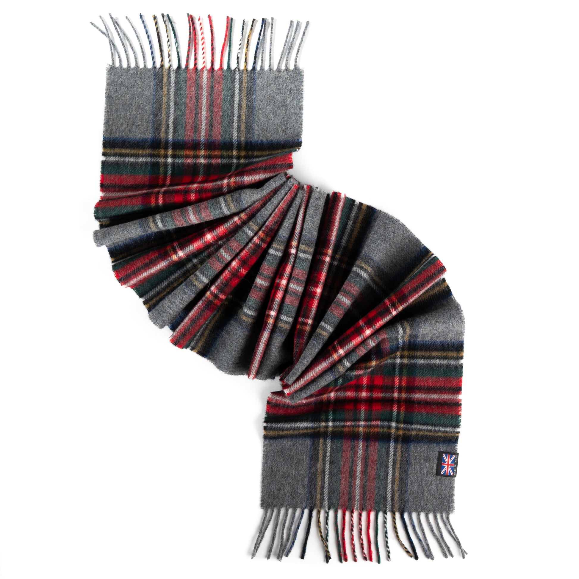 Prince of Scots Merino Lambswool Tartan Scarf (Grey Stewart)-Gifts-[bar code]-Prince of Scots