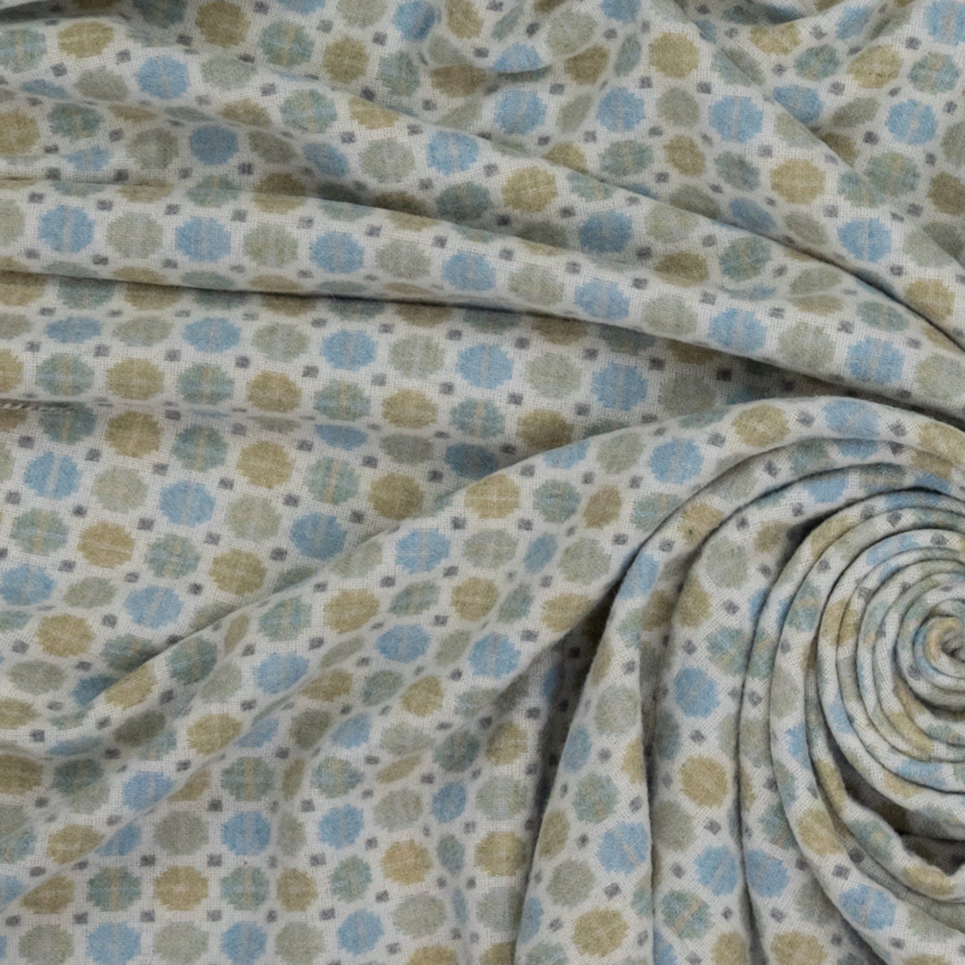 Southampton Home Merino Wool Medallion (Sky)-Throws and Blankets-[bar code]-Prince of Scots