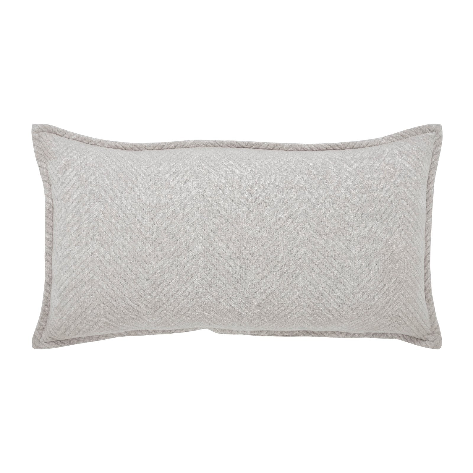 TP-121-1426_1|Elegant light grey throw pillow featuring a subtle chevron weave pattern, adding sophisticated texture and modern style to decor.