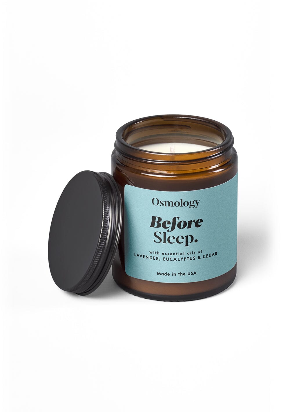 Osmology Before Sleep jar candle on cream background