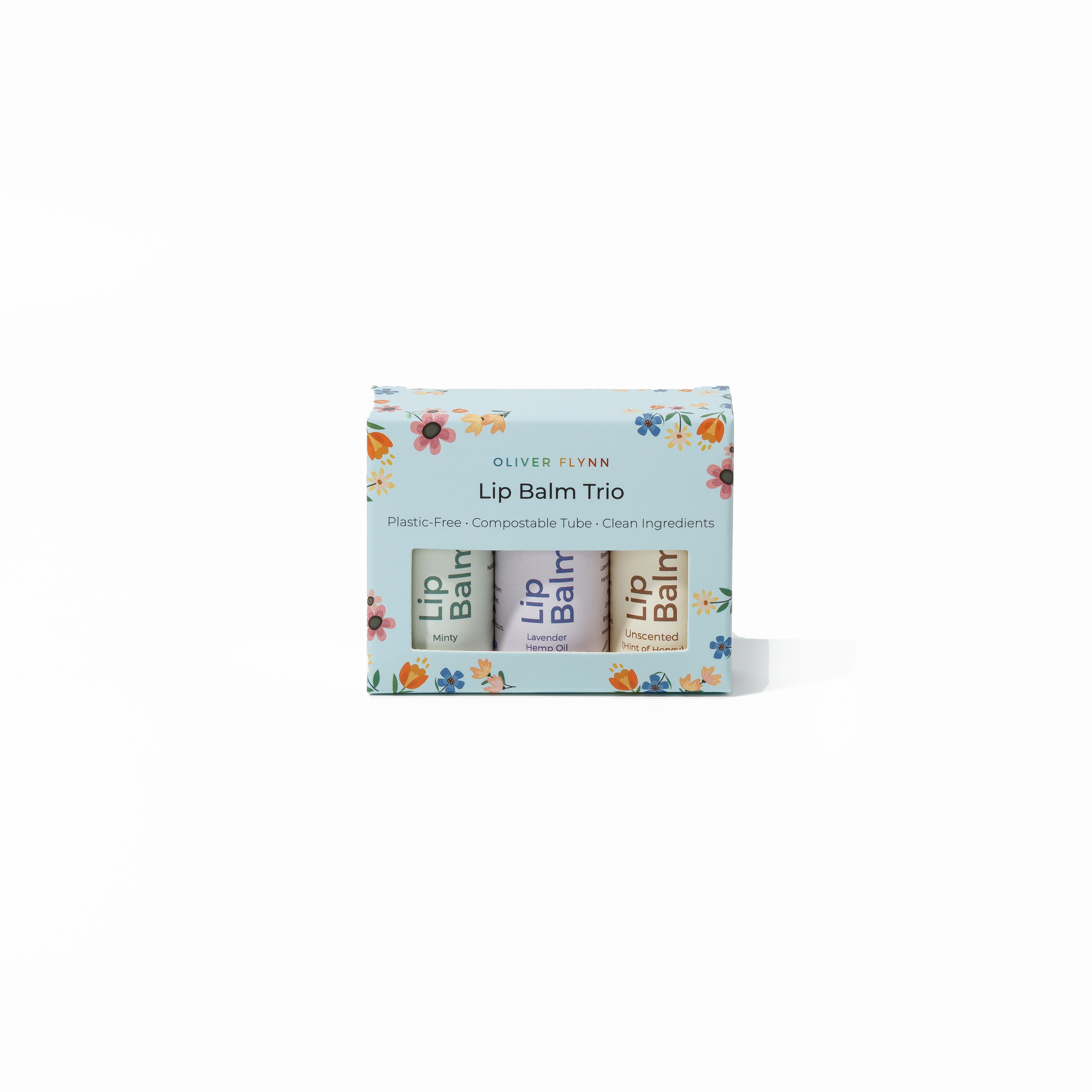 Natural Lip Balm Trio Gift Set – Eco-Friendly, Plastic-Free