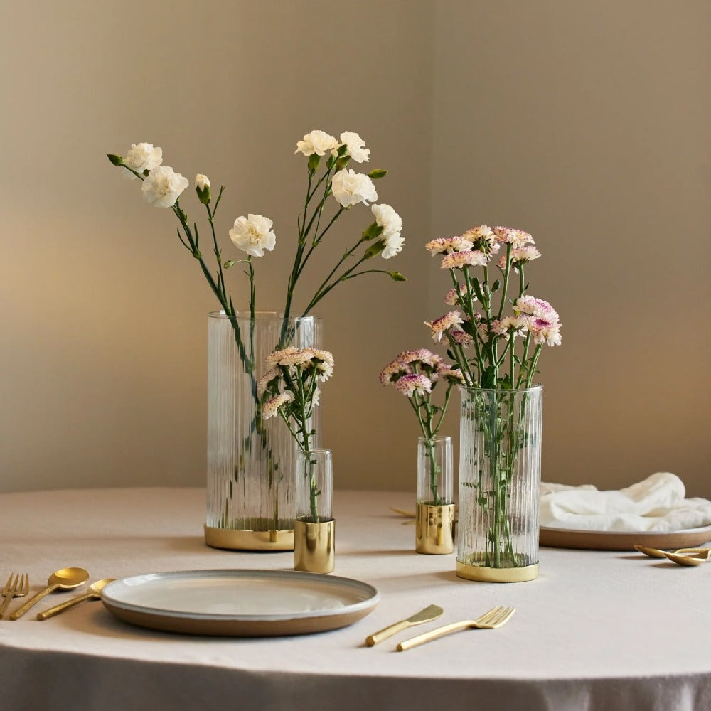 Fleck Fluted Glass Bud Vase - Thumbnail 3