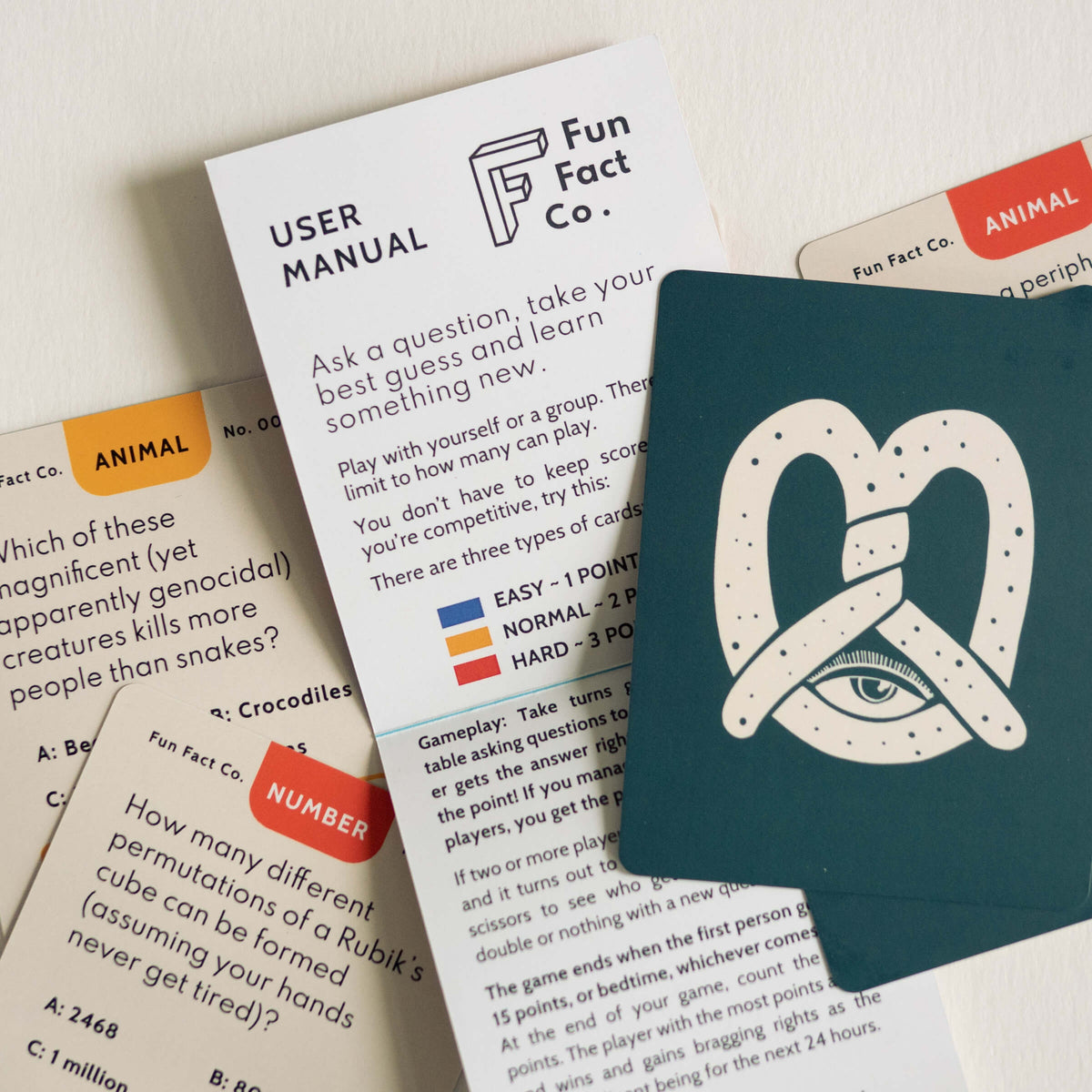 Fun Fact Trivia Deck Card Game - Instruction Booklet - Fun Fact Co.