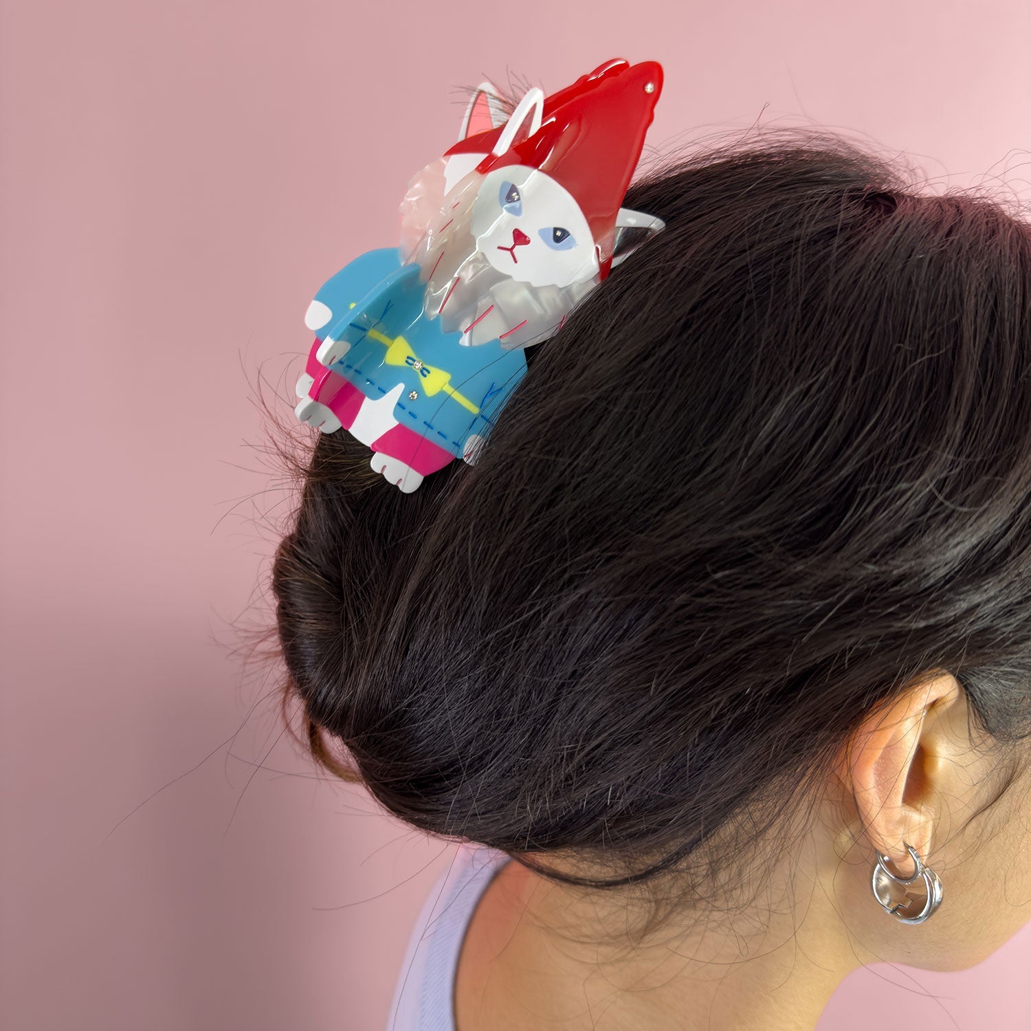 Cat Garden gnome hair claw red hat and blue jacket from Centinelle