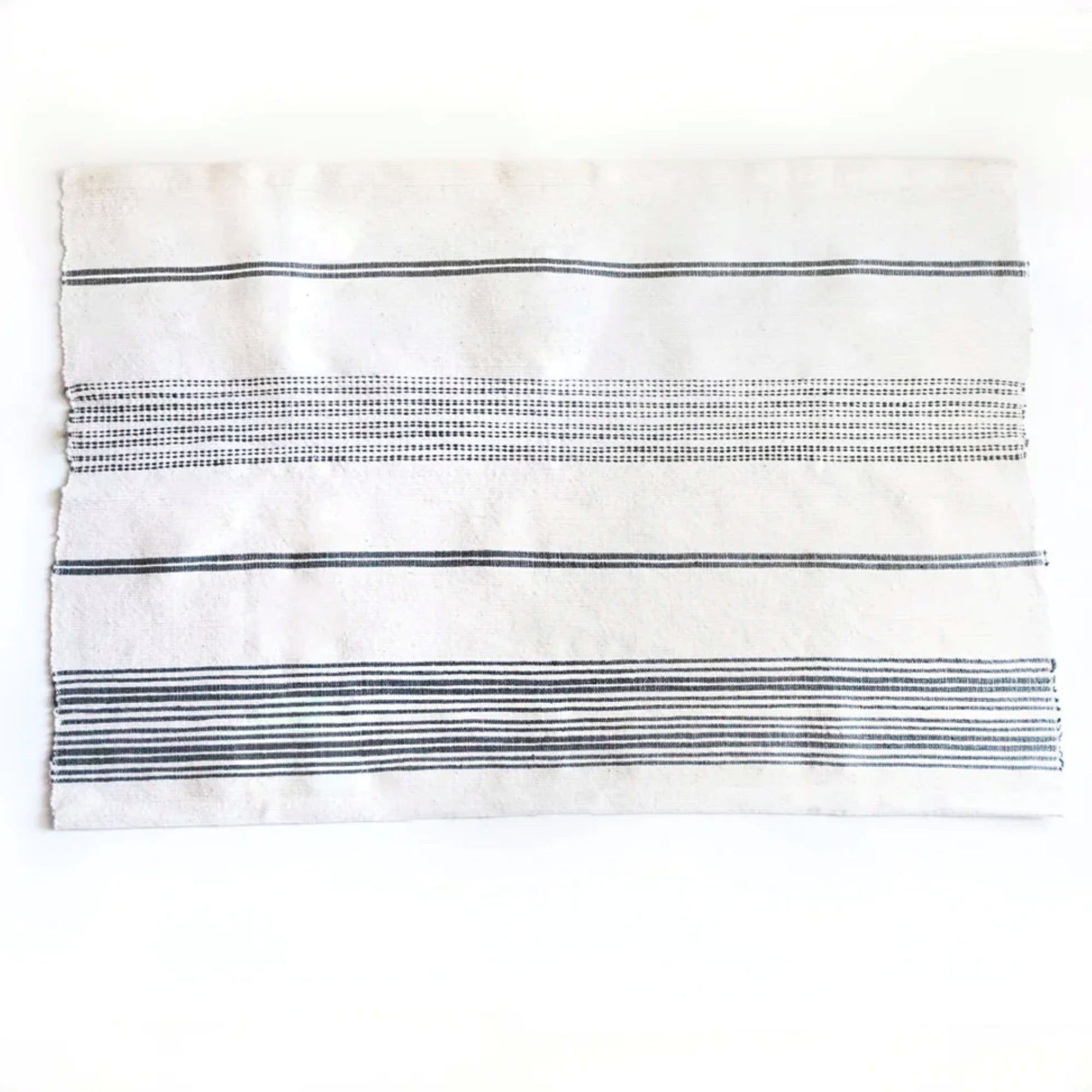Aden Cotton Bath Mat - Natural with Gray