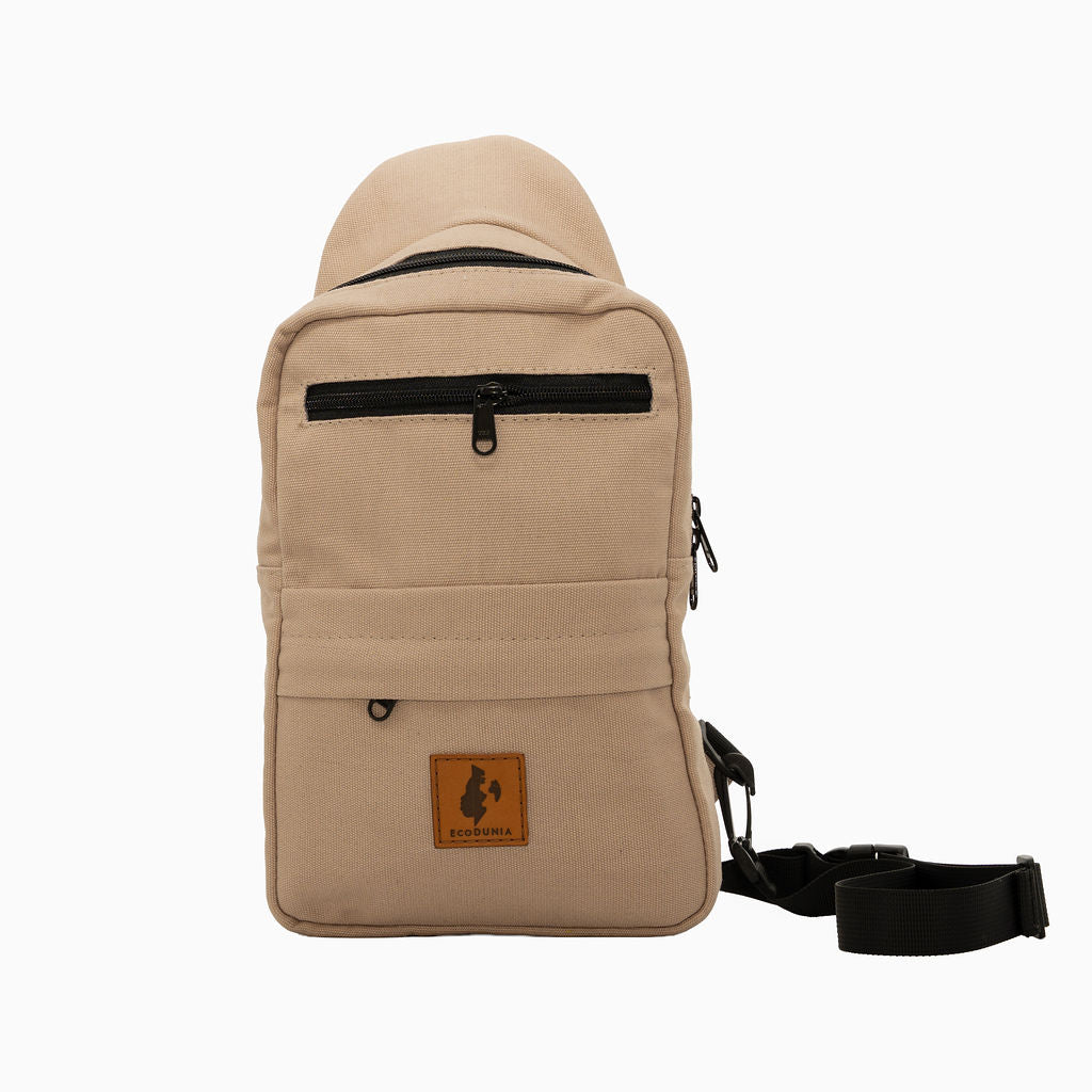 Umoja sand white canvas crossbody sling bag men #color_sand-white