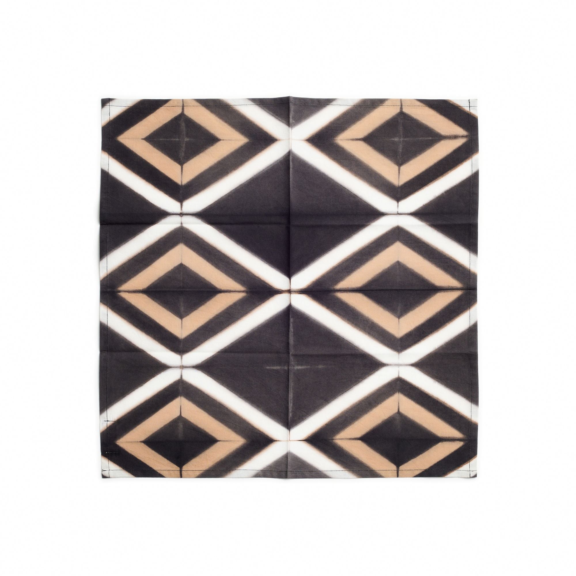 Tisa Hand Crafted Shibori Print Cotton Table Napkin - Thumbnail 4