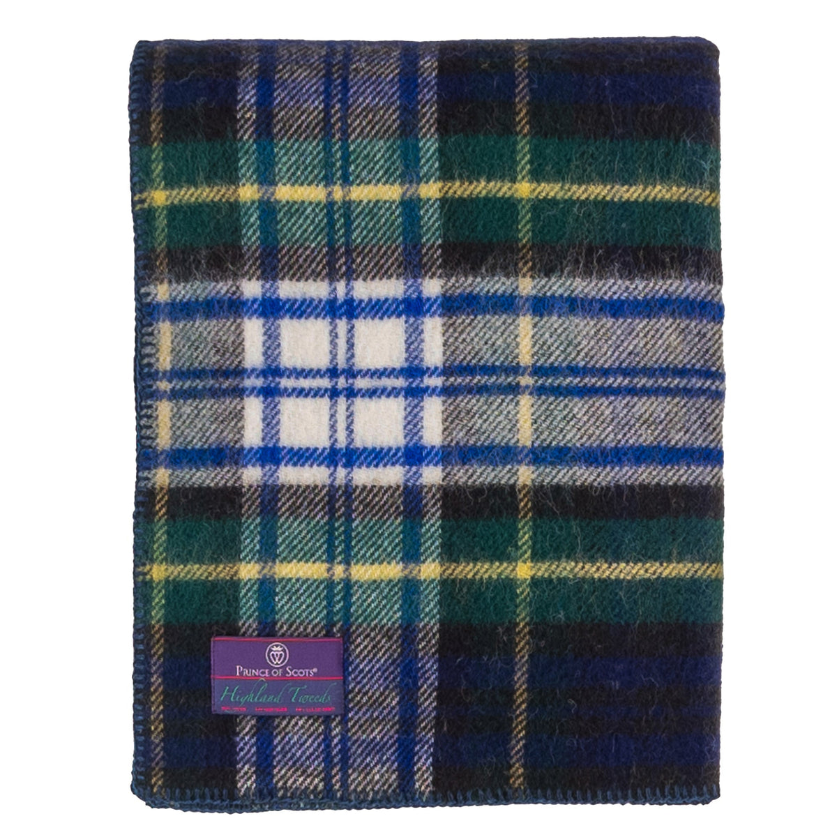 Highland Tweeds BIG Throw ~ Dress Gordon ~-Throws and Blankets-[bar code]-BIGThrowDressGordon-Prince of Scots