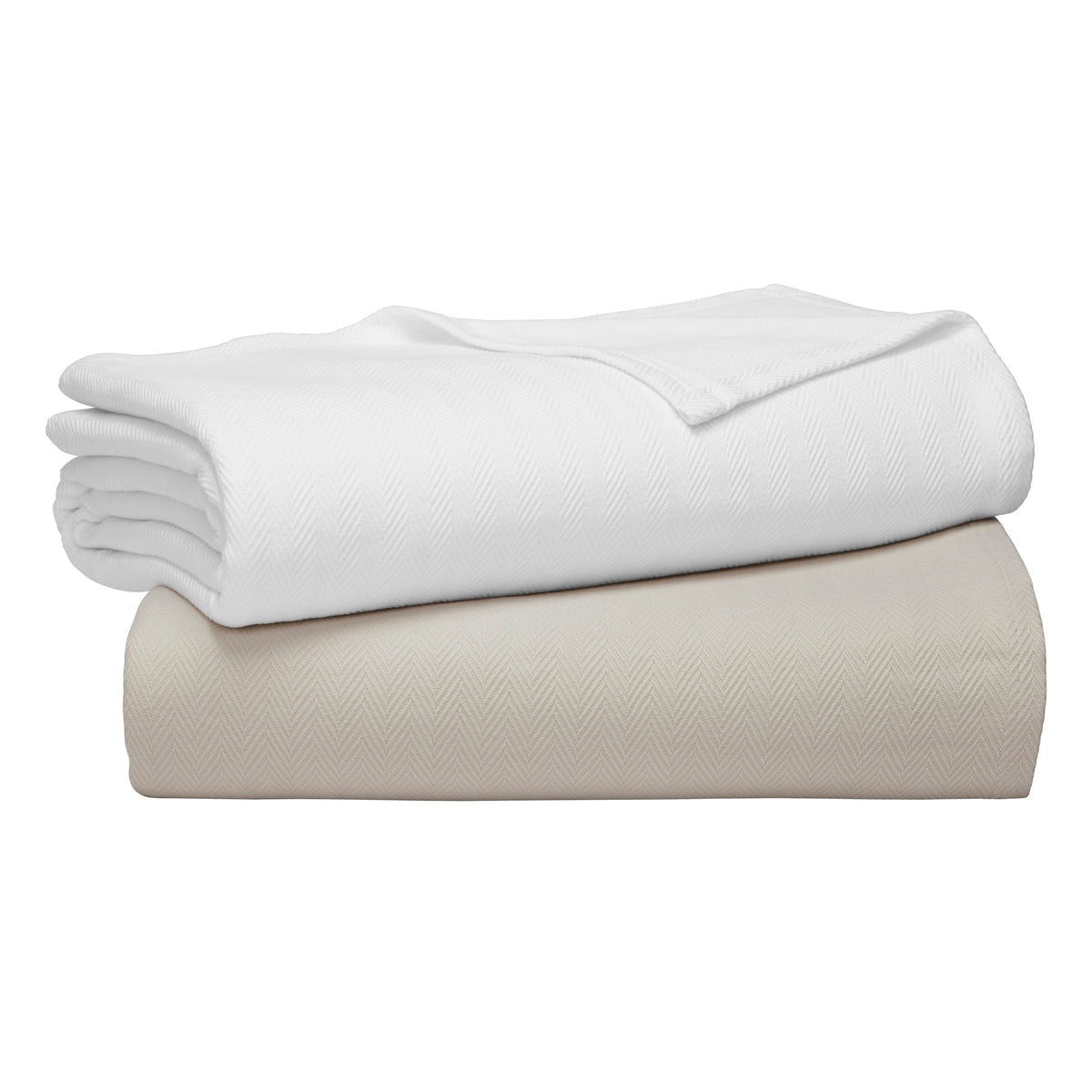 BL-865-X_1|Cream textured knit blanket draped on white bedding, adding cozy luxury to a neutral bedroom. Perfect for warmth and style.