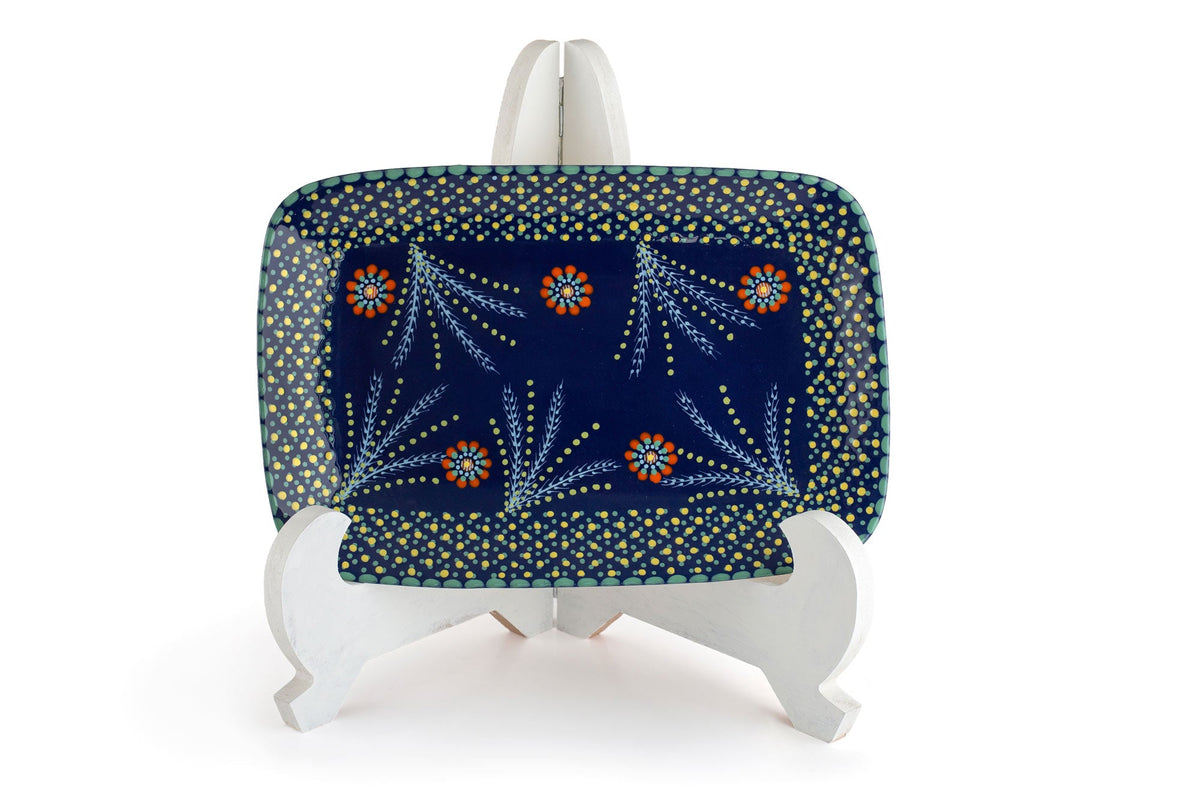 Ceramic Breakfast Platter - Indigo