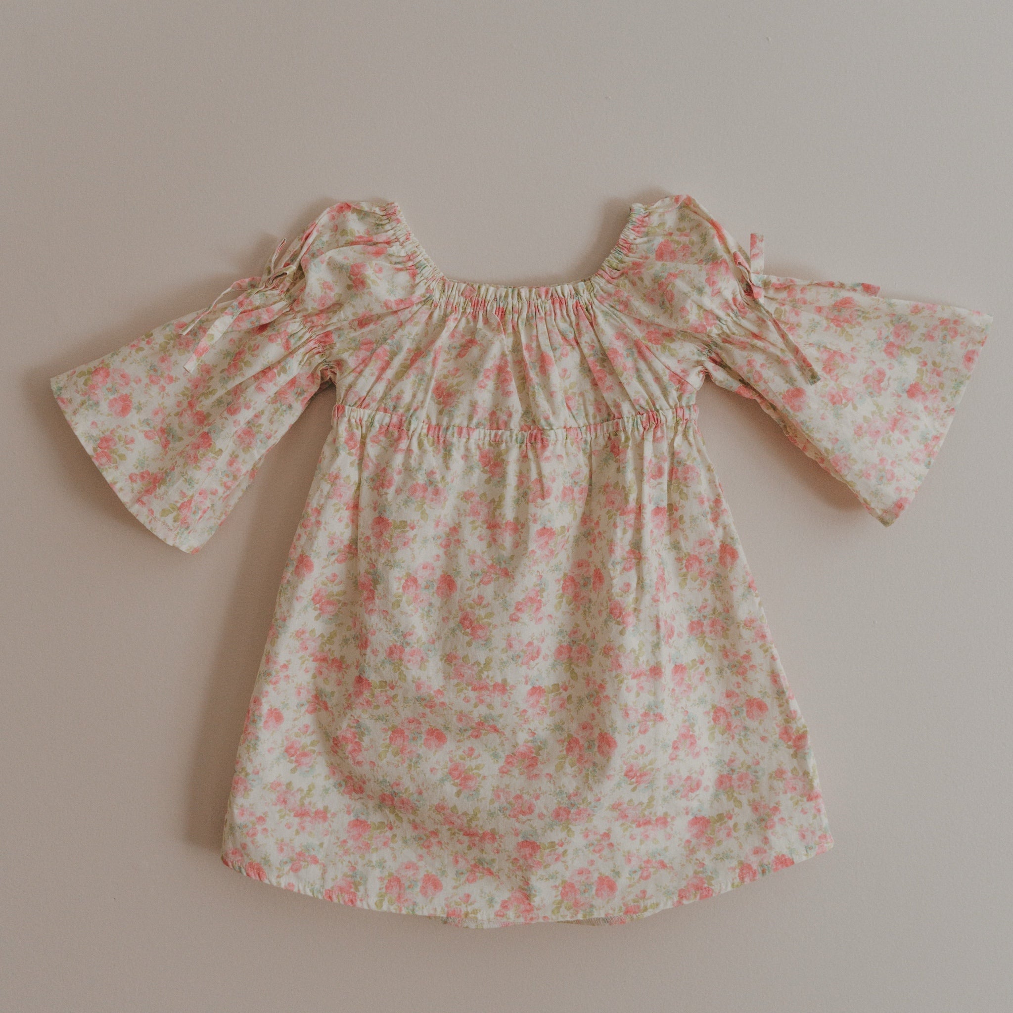 Kennedi Dress-Pink Blossom | Bell Sleeve
