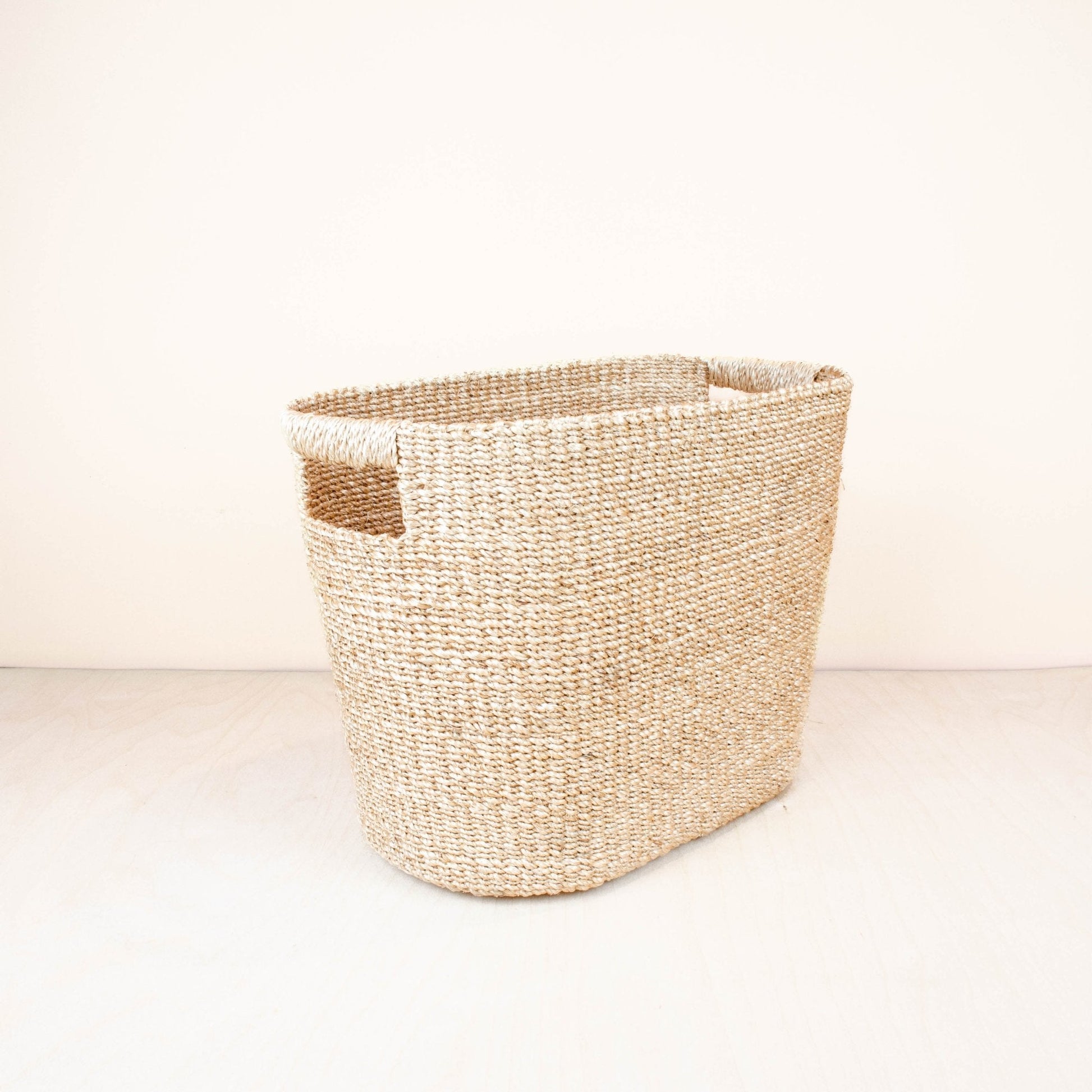 Baskets - Natural Oval Abaca Baskets, set of 2 - Wicker Hamper | LIKHÂ - LIKHÂ