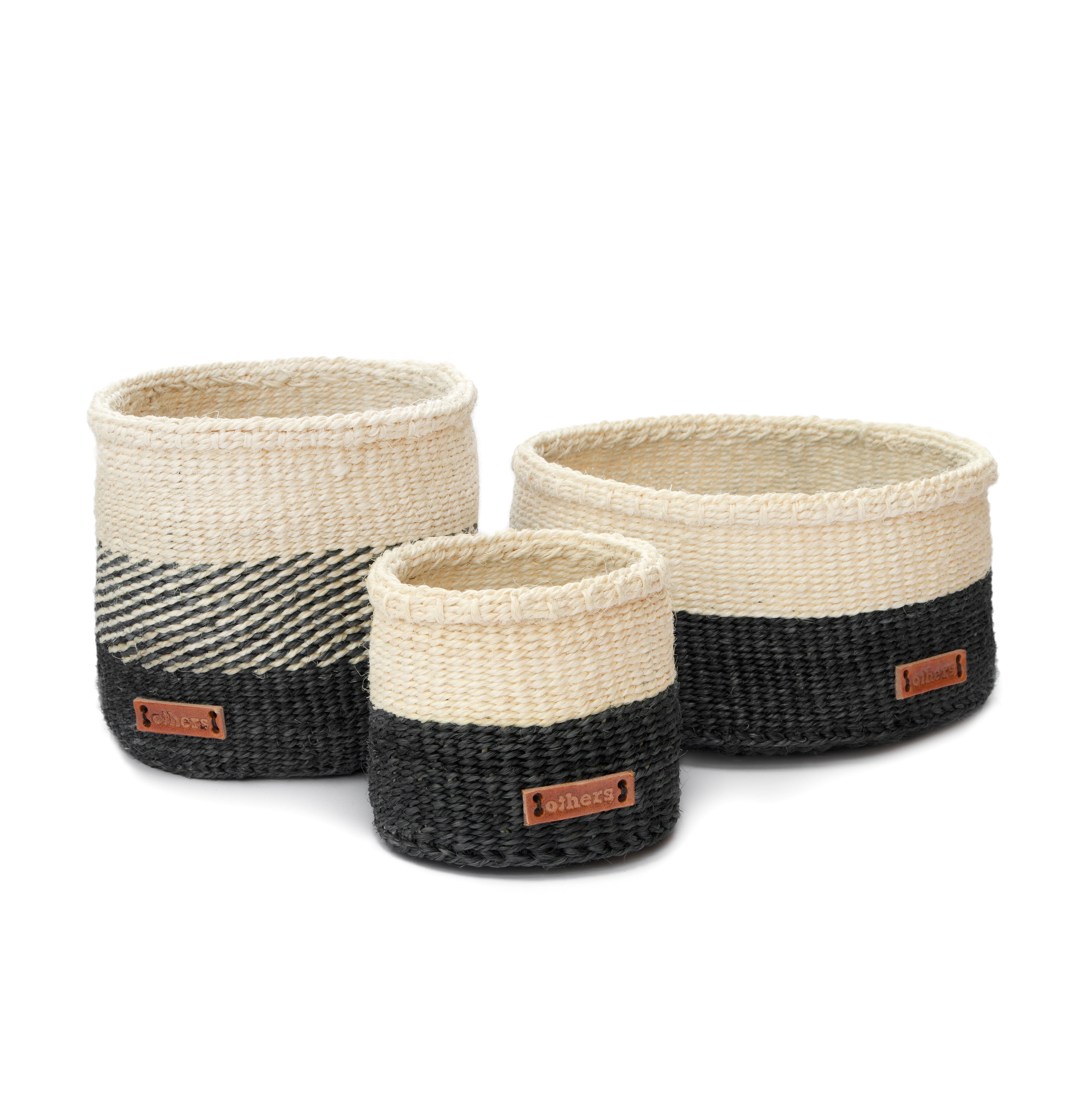 Others Small Sisal Basket Natural/Black