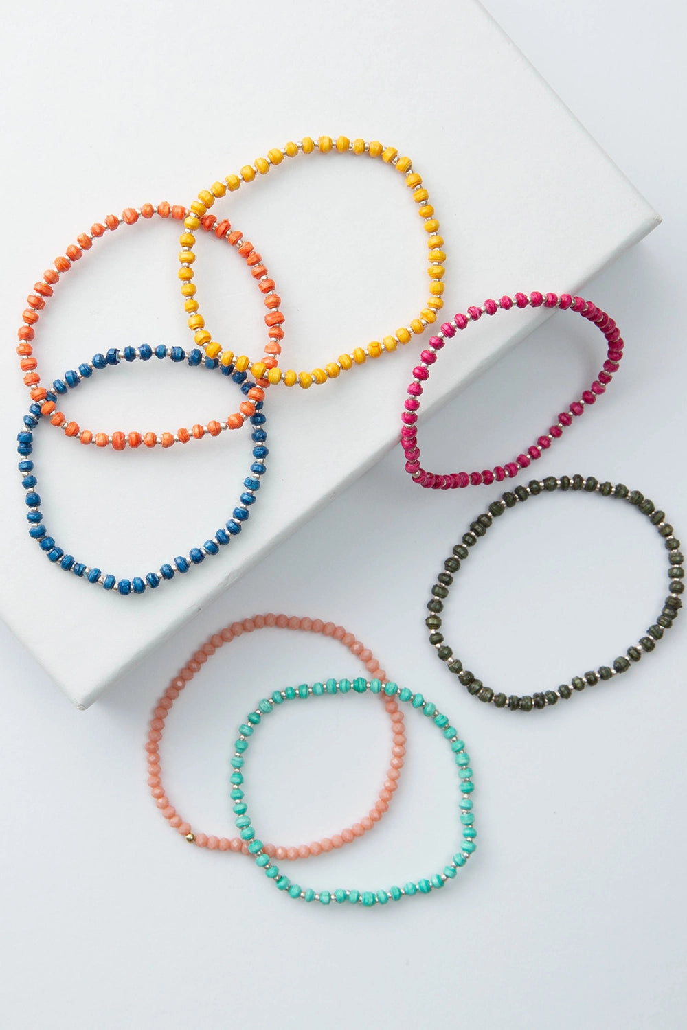 S/8 Tiny Paper Bead Bracelet