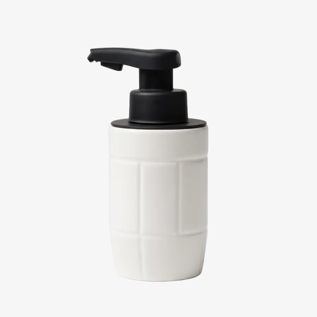 Eco-Brutalism Soap Dispenser Close-up Lifestyle