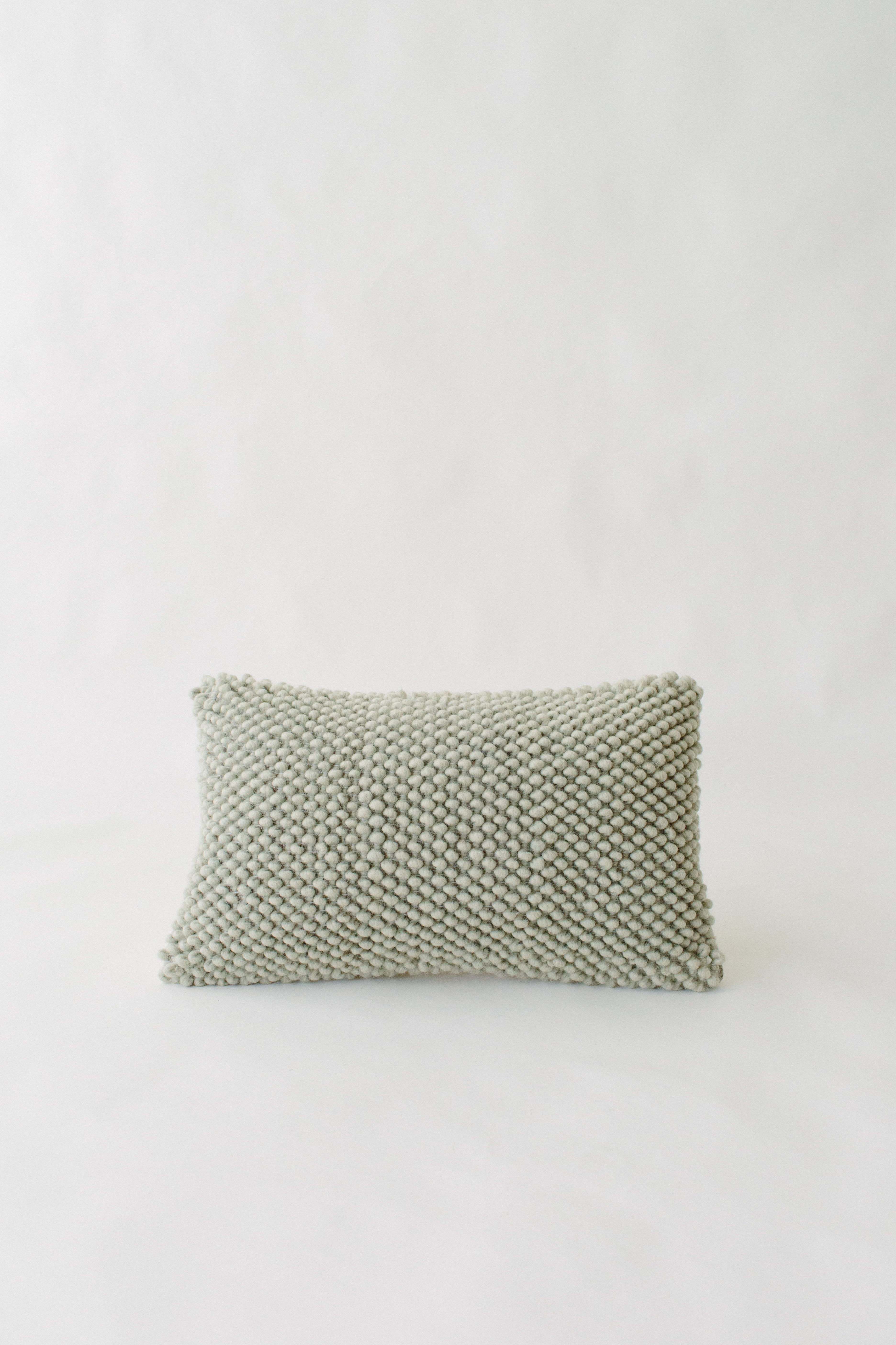 LOOM Imports Gray Wool Nub Lumbar Pillow cover