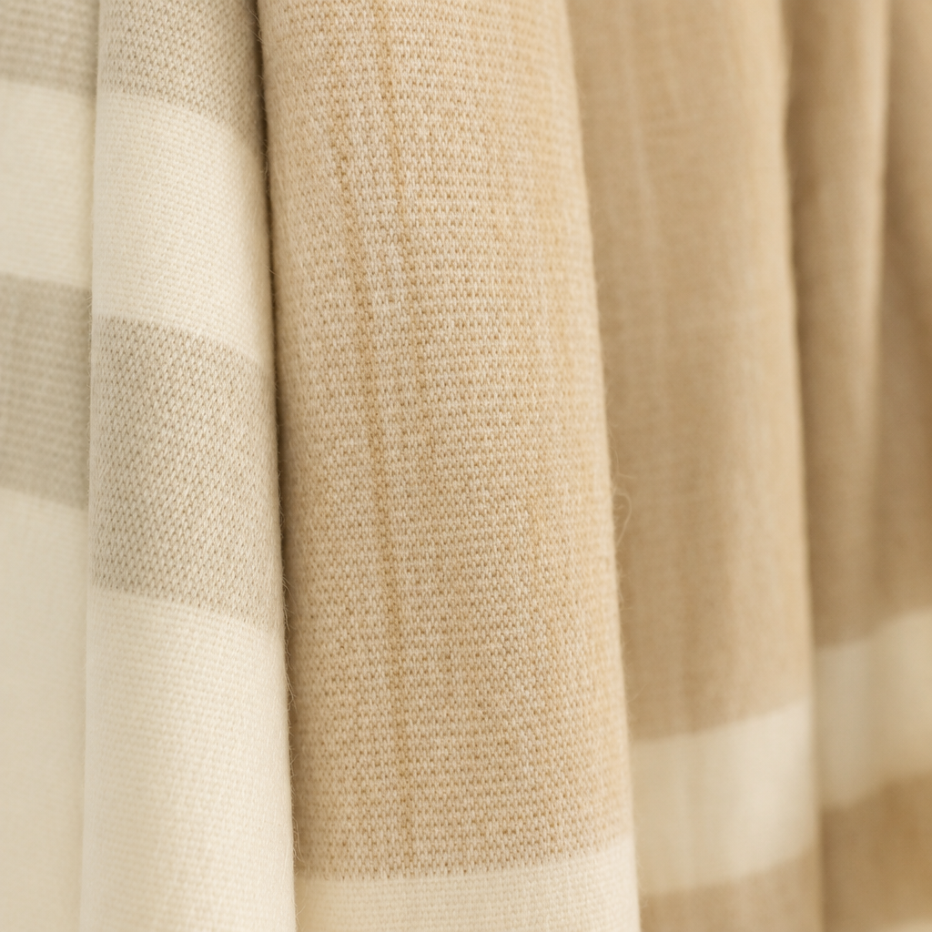 Weave detail of Tobacco & Wheat alpaca throw, Kallpa Collection