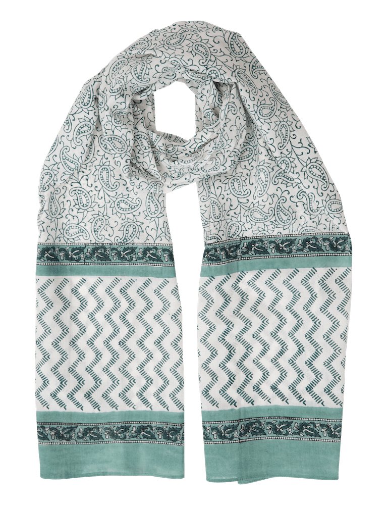 Mint Paisley Scarf - Passion Lilie